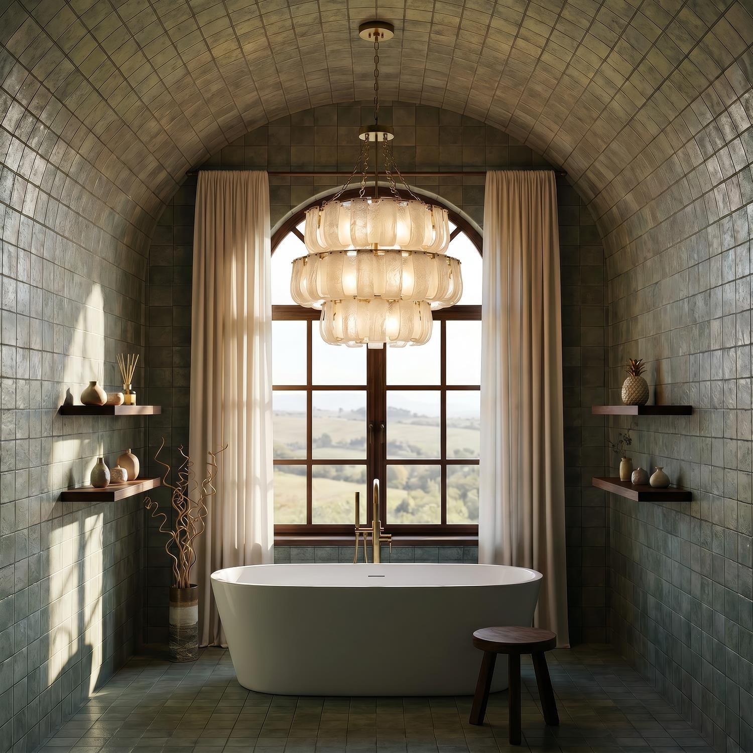 Castello Three-Tier Twenty-Four-Light Chandelier