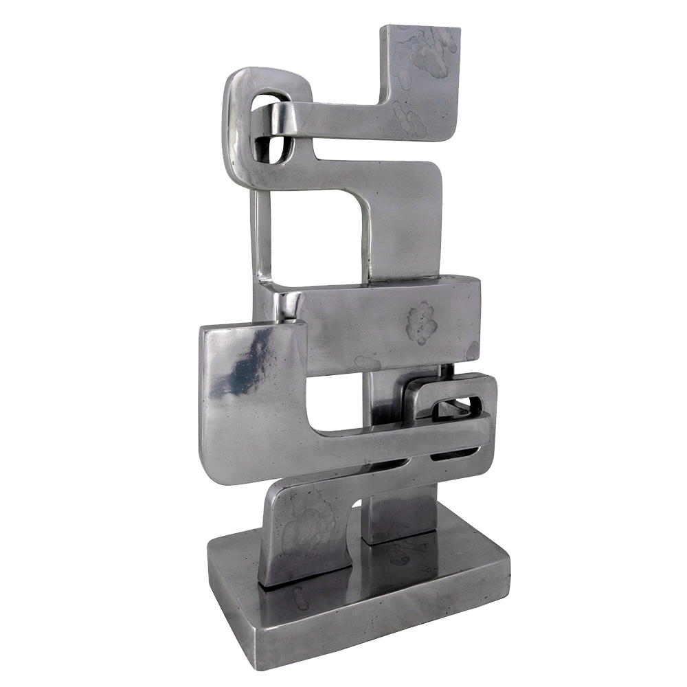 Kubric Sculpture, Silver in Polished — Noir Furniture