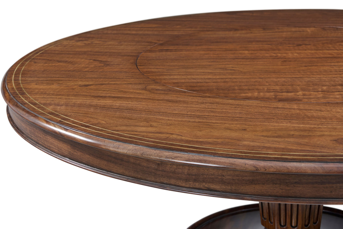 Haddon Round Dining Table with Lazy Suzan | Theodore Alexander | Sutter & Vale
