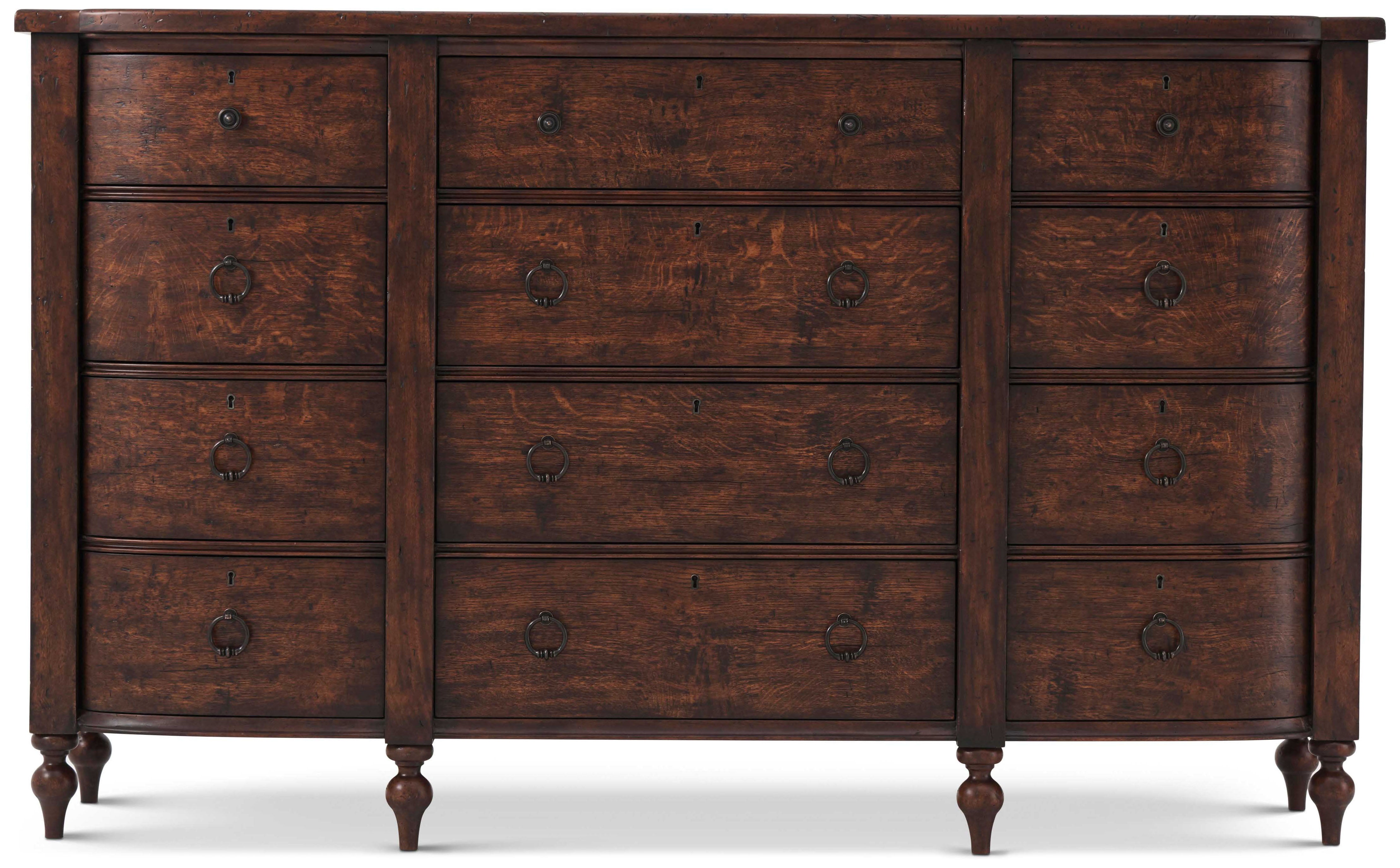 Naseby Dresser in Khaya Wood, Oak Veneer, Brass - Theodore Alexander