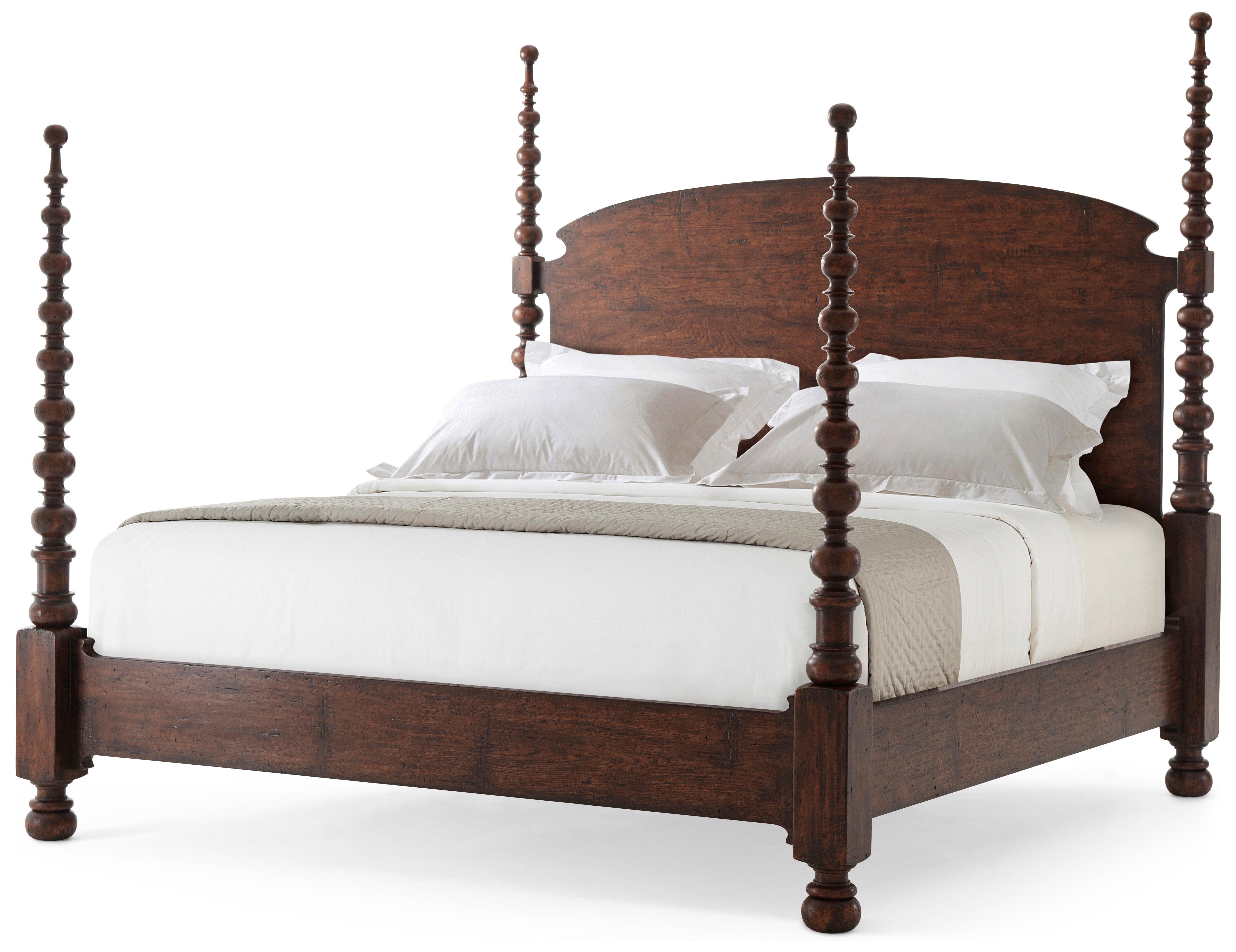 Naseby US King Bed in Khaya Wood, Oak Veneer - Theodore Alexander