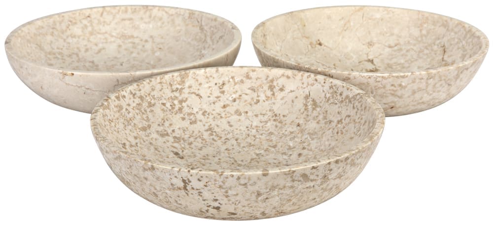 Marble Bowls, Set of 3 in White Marble — Noir Furniture