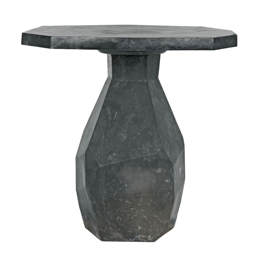 Polyhedron Side Table in Black Marble — Noir Furniture
