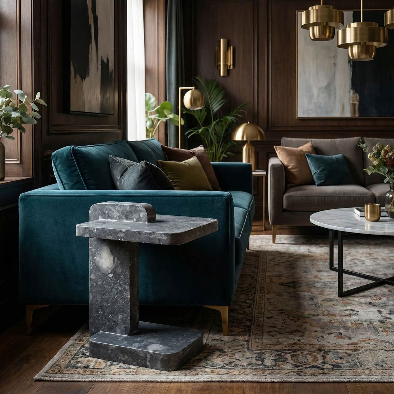 North Side Table, Black Marble