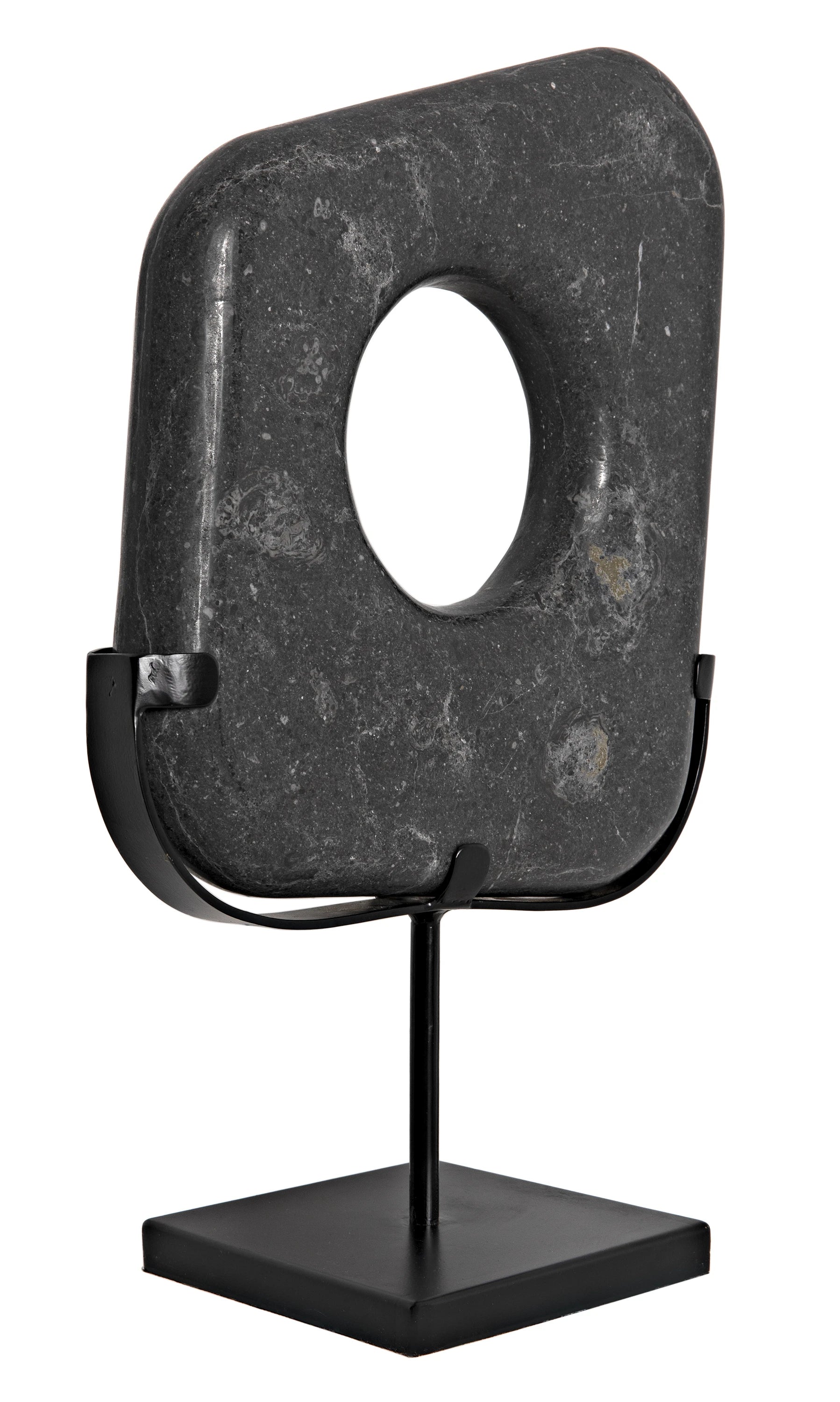 Flaubert Set of 2 in Black Marble and Matte Black — Noir Furniture