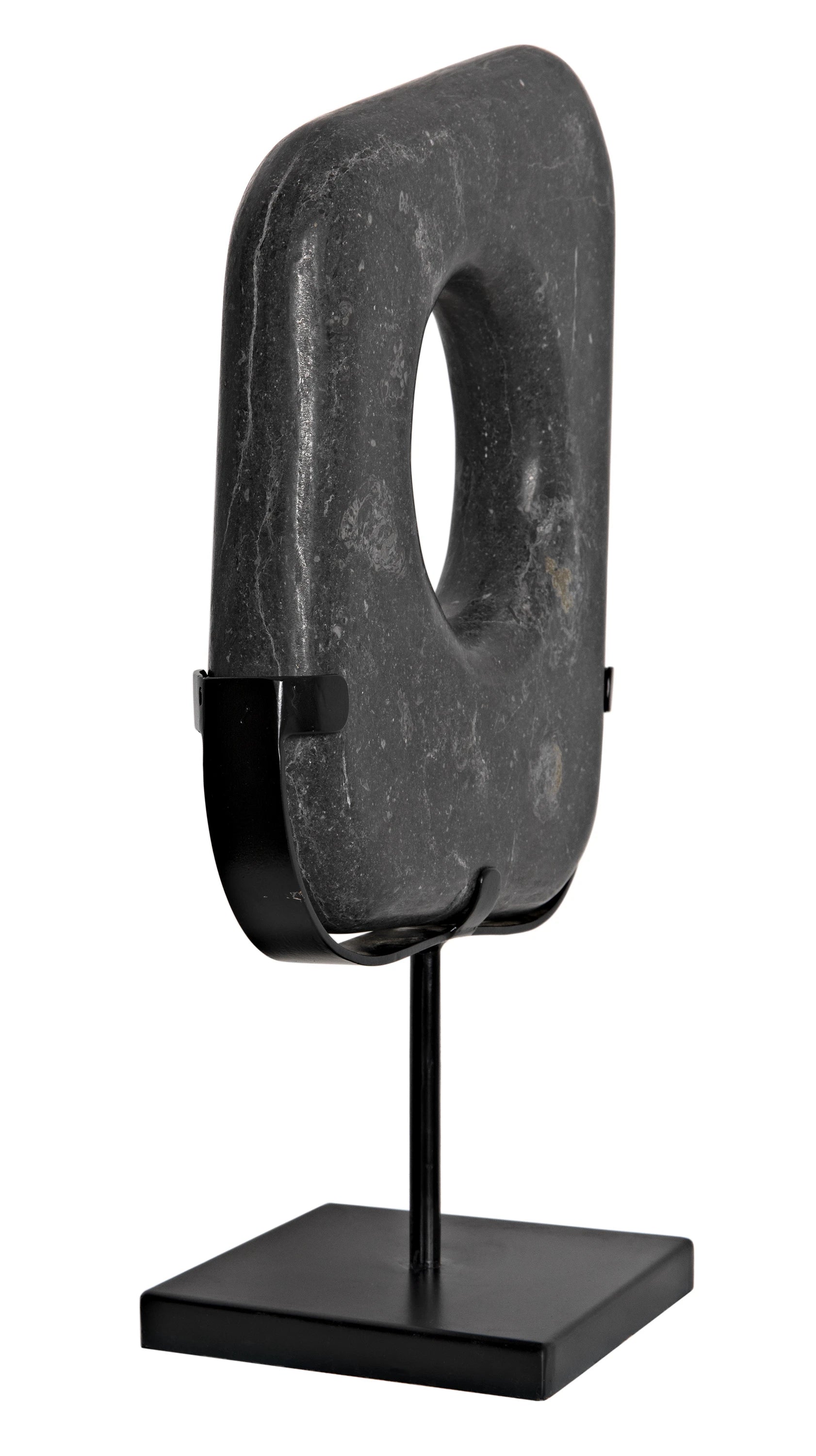 Flaubert Set of 2 in Black Marble and Matte Black — Noir Furniture