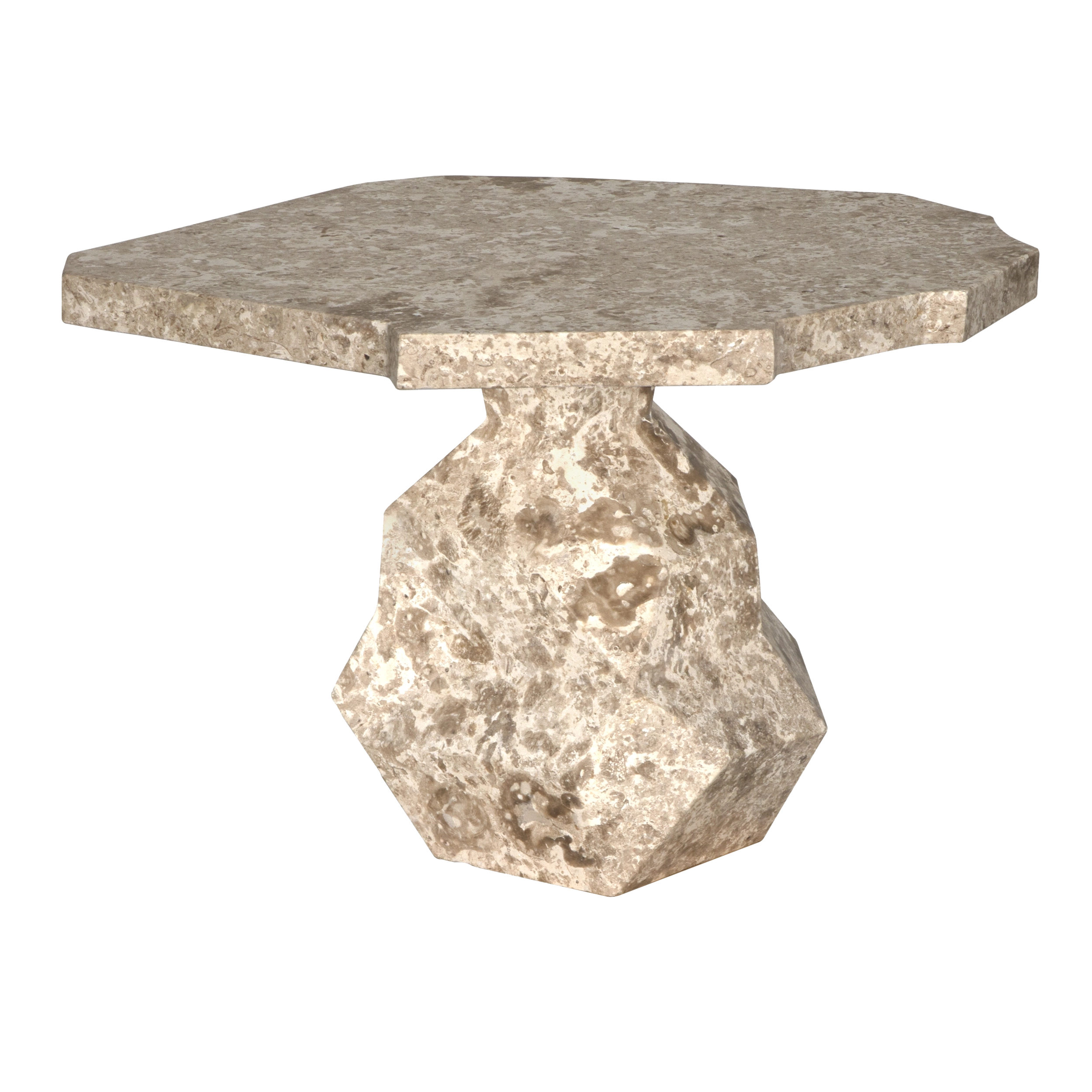 Rind Table, White Marble in White Marble — Noir Furniture