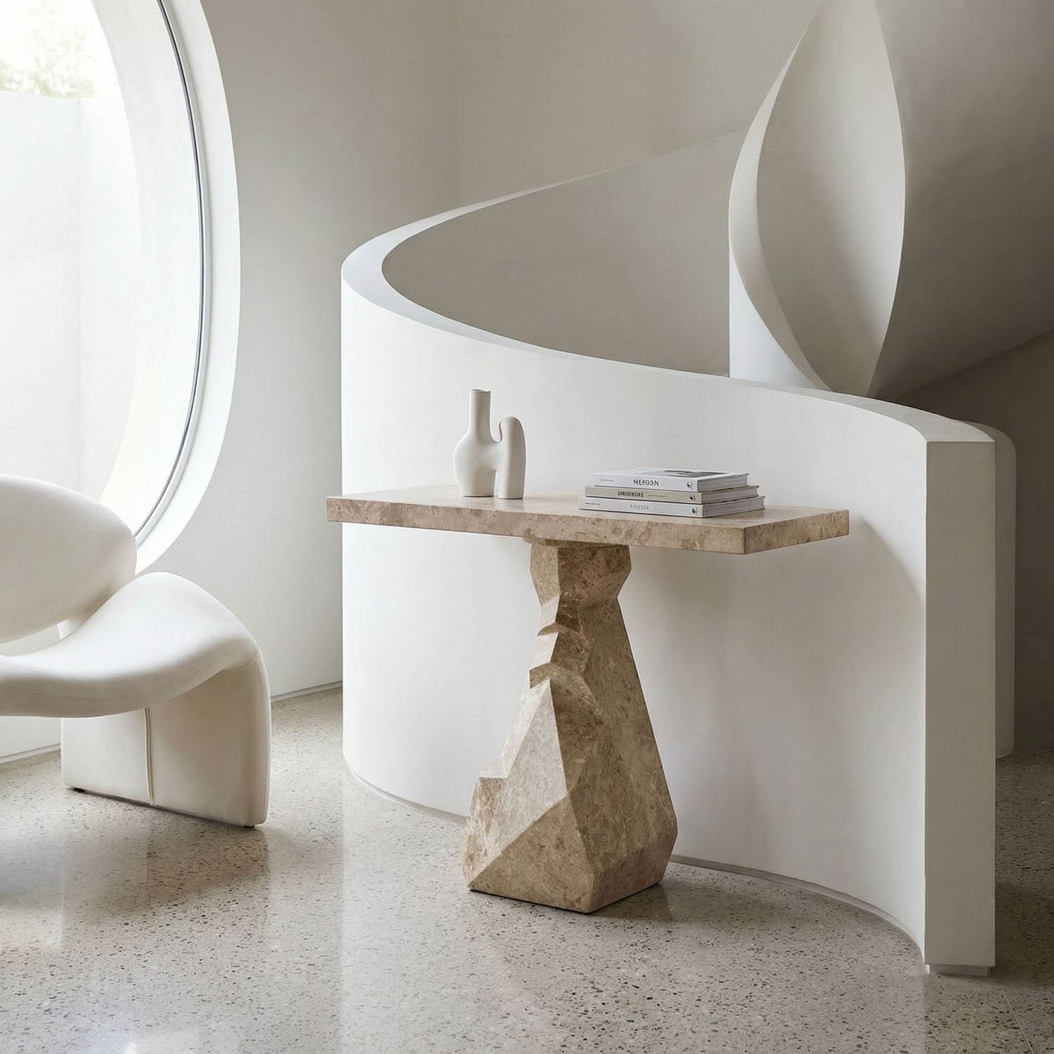 Tilden Console, White Marble