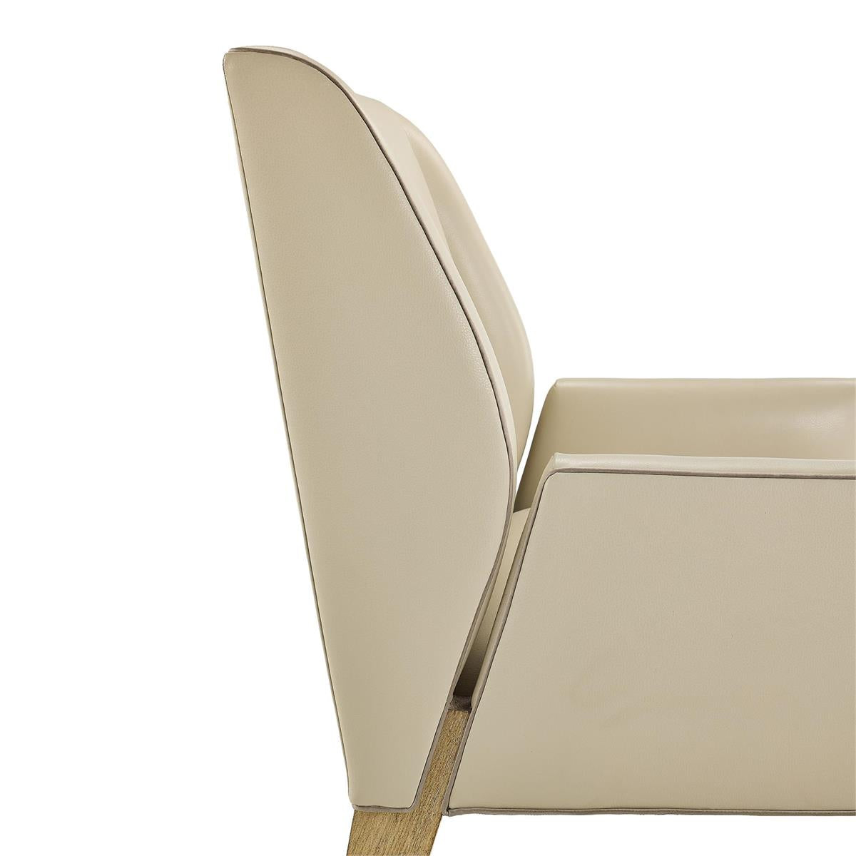 Chorro Occasional Chair, Grey Leather – Art by John Richard | Sutter & Vale