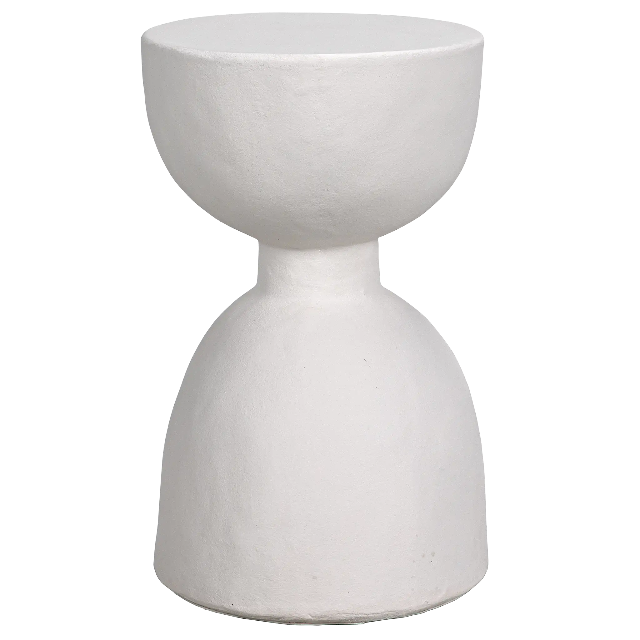 Hourglass Stool, White Fiber Cement in White — Noir Furniture