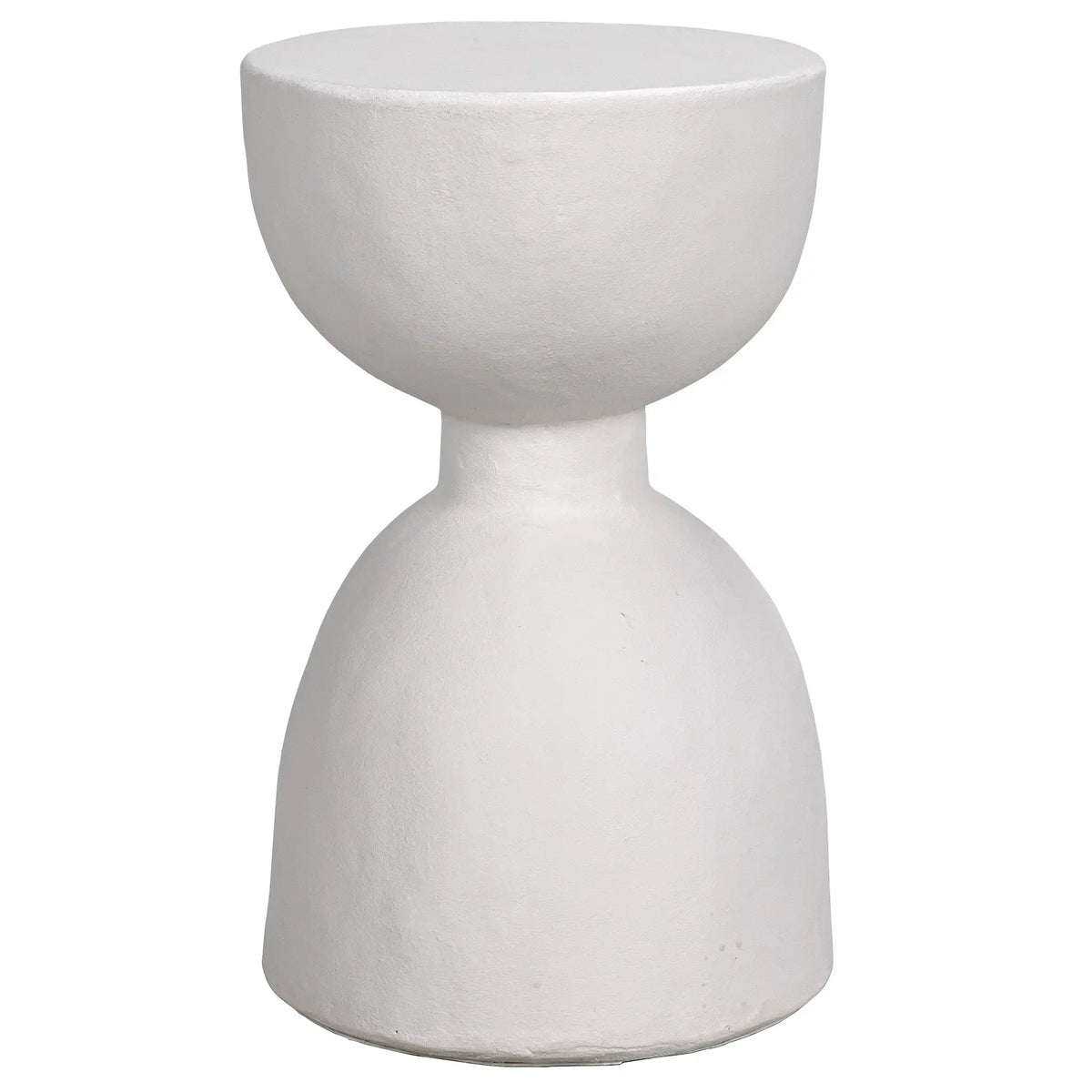 Hourglass Stool, White Fiber Cement – Benches by Noir Furniture | Sutter & Vale