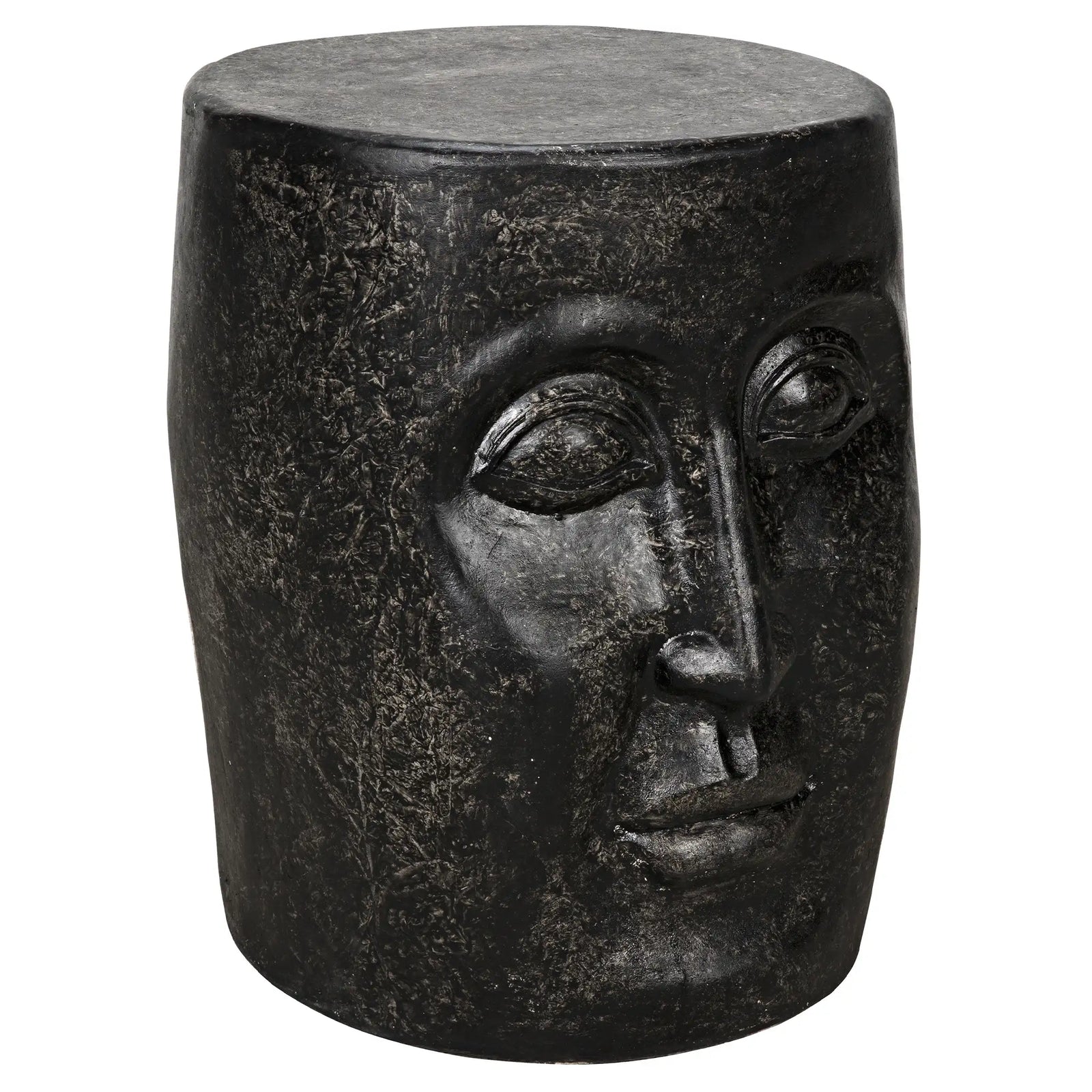 Head Side Table, Black Fiber Cement
