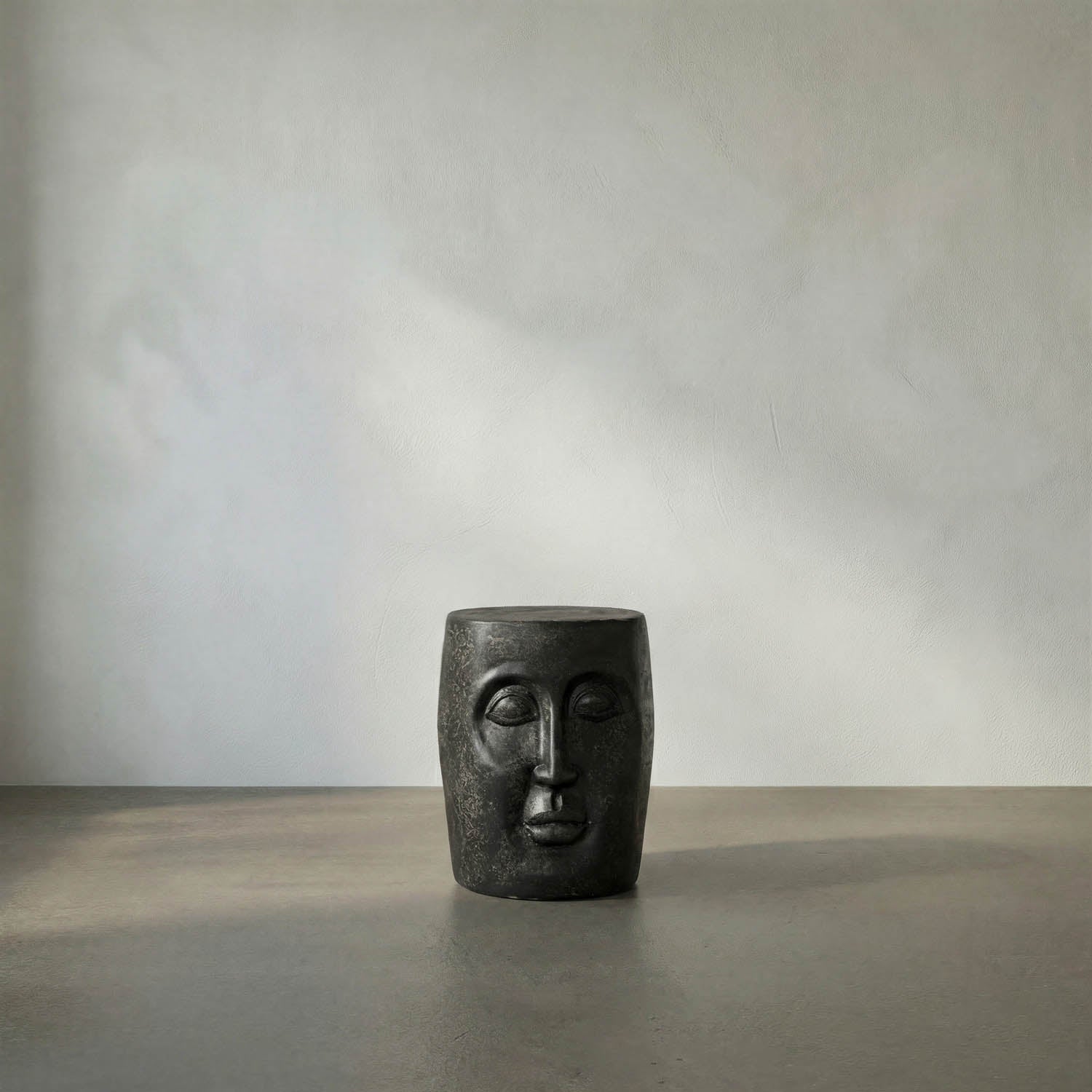 Head Side Table, Black Fiber Cement by Noir