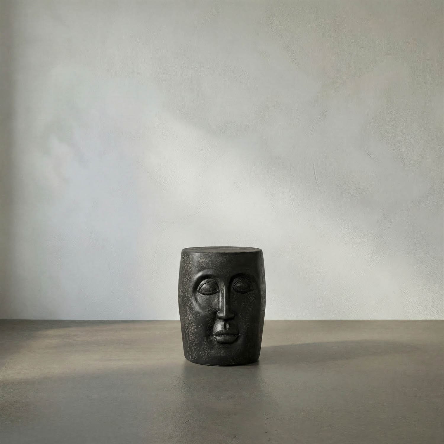 Head Side Table, Black Fiber Cement