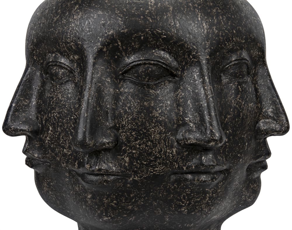 Multi-Face Stool, Black Fiber Cement in Black — Noir Furniture