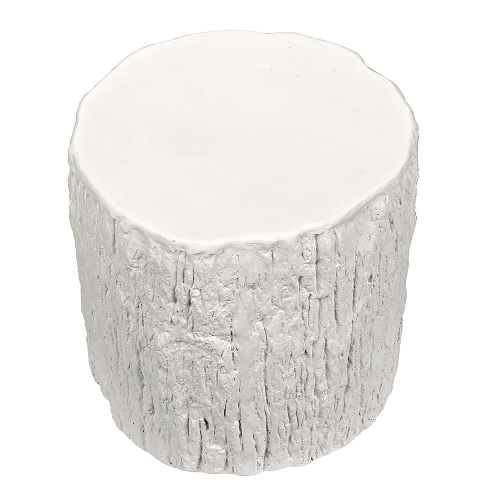 Trunk Side Table, White Fiber Cement in White — Noir Furniture