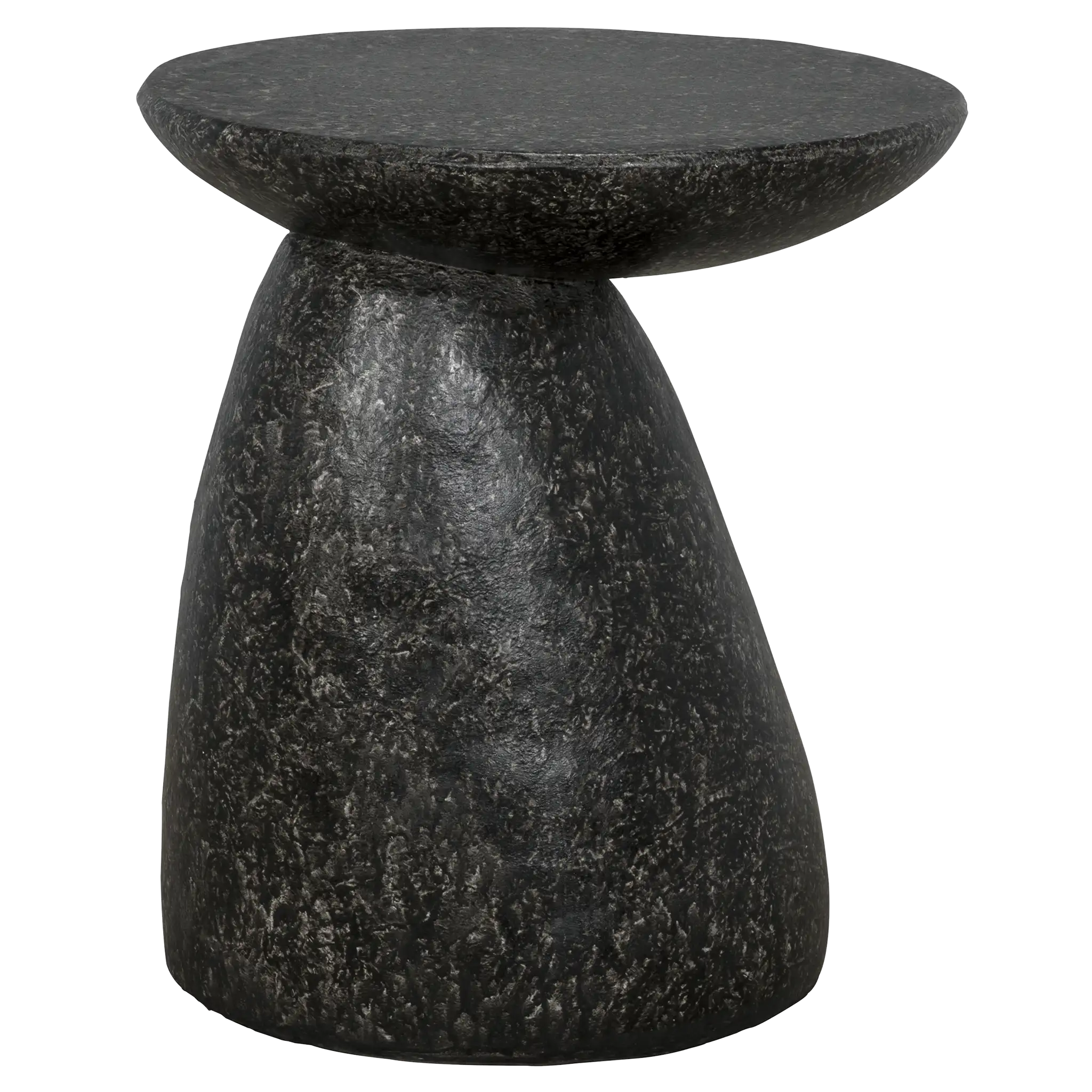 Kurokawa Side Table in Black Fiber Cement — Noir Furniture