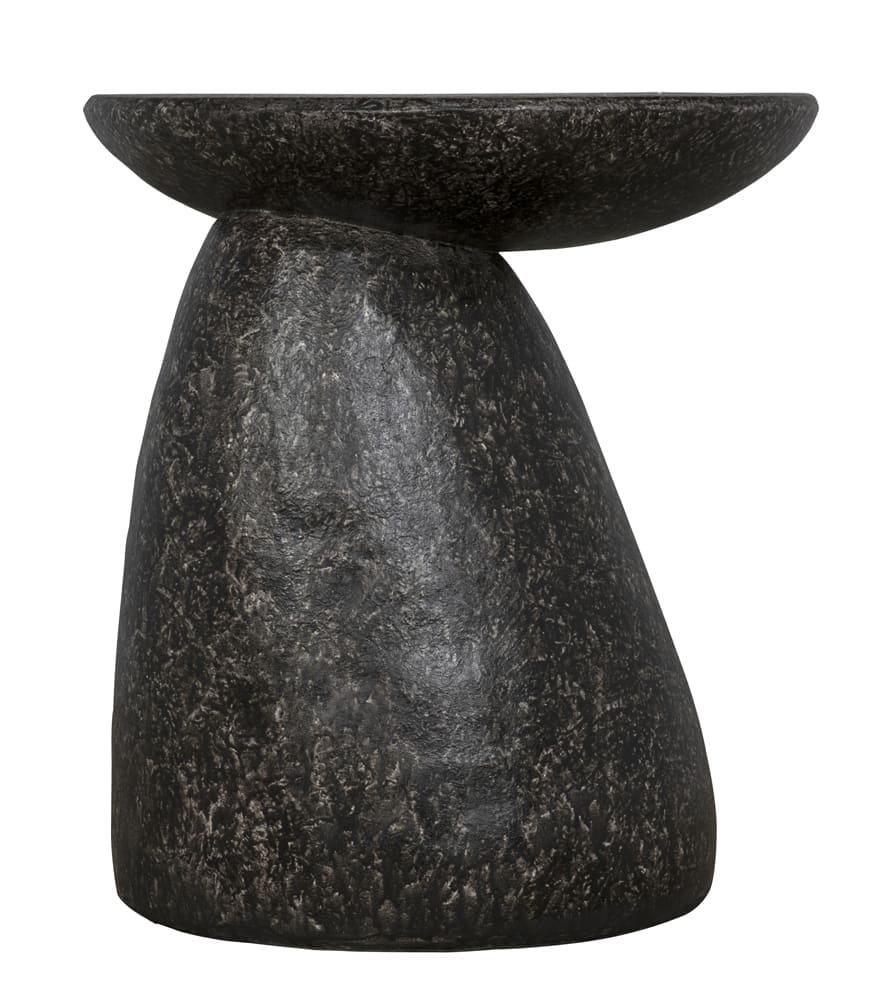Kurokawa Side Table in Black Fiber Cement — Noir Furniture