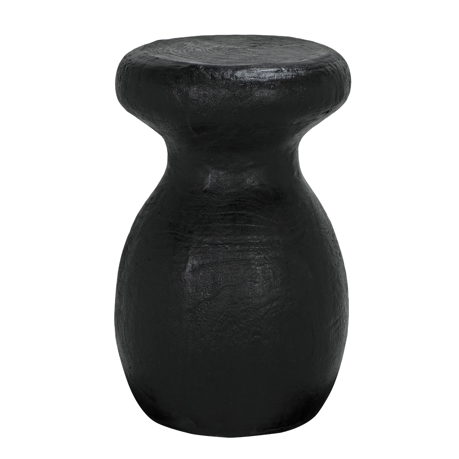 Samson Stool/Side Table, Black Burnt Fiber Cement
