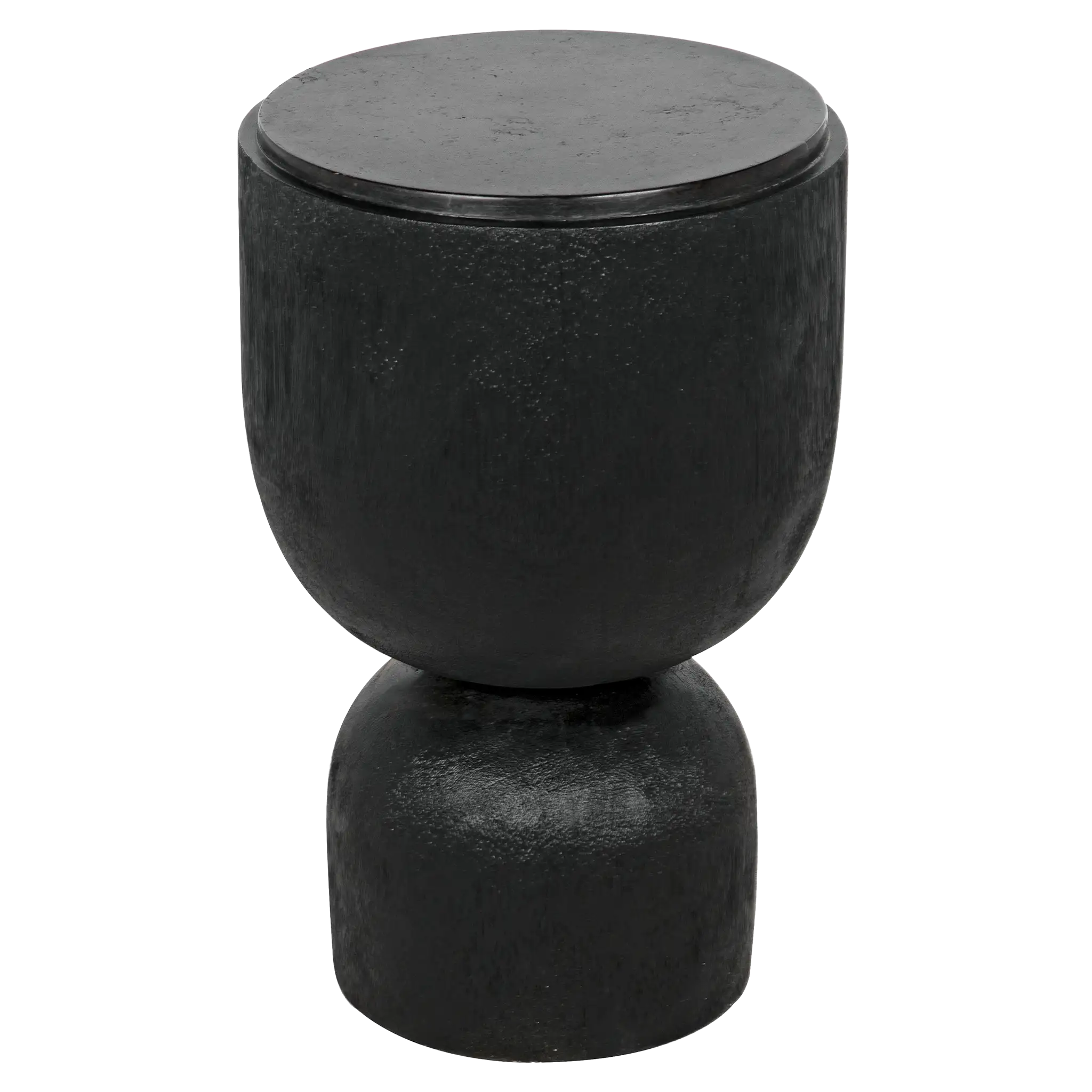 Kudoro Side Table, Large in Black Burnt — Noir Furniture
