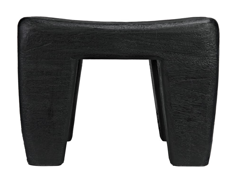 Sumo Stool, Black Burnt in Black Burnt — Noir Furniture