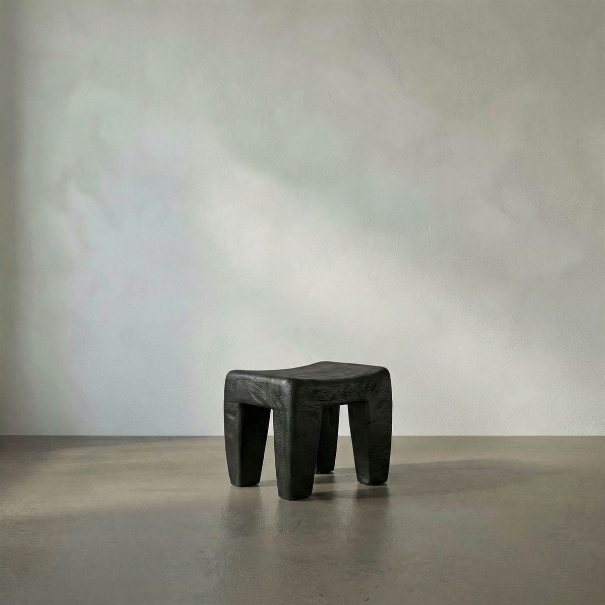 Sumo Stool, Black Burnt