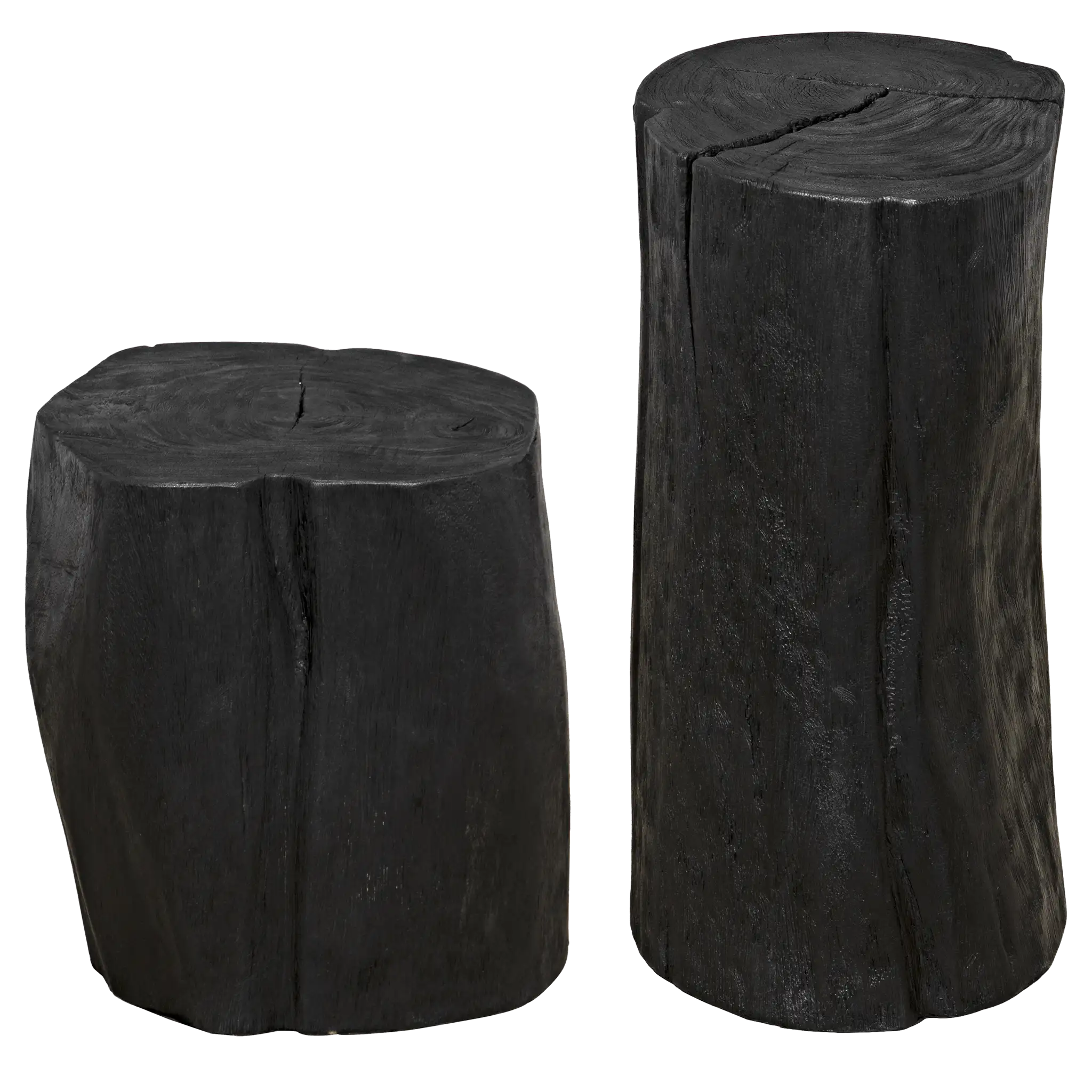 Budi Side Table, Set of 2 in Burnt Black — Noir Furniture