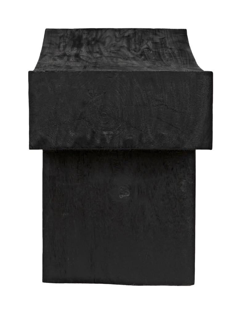 Bow Bench in Burnt Black — Noir Furniture