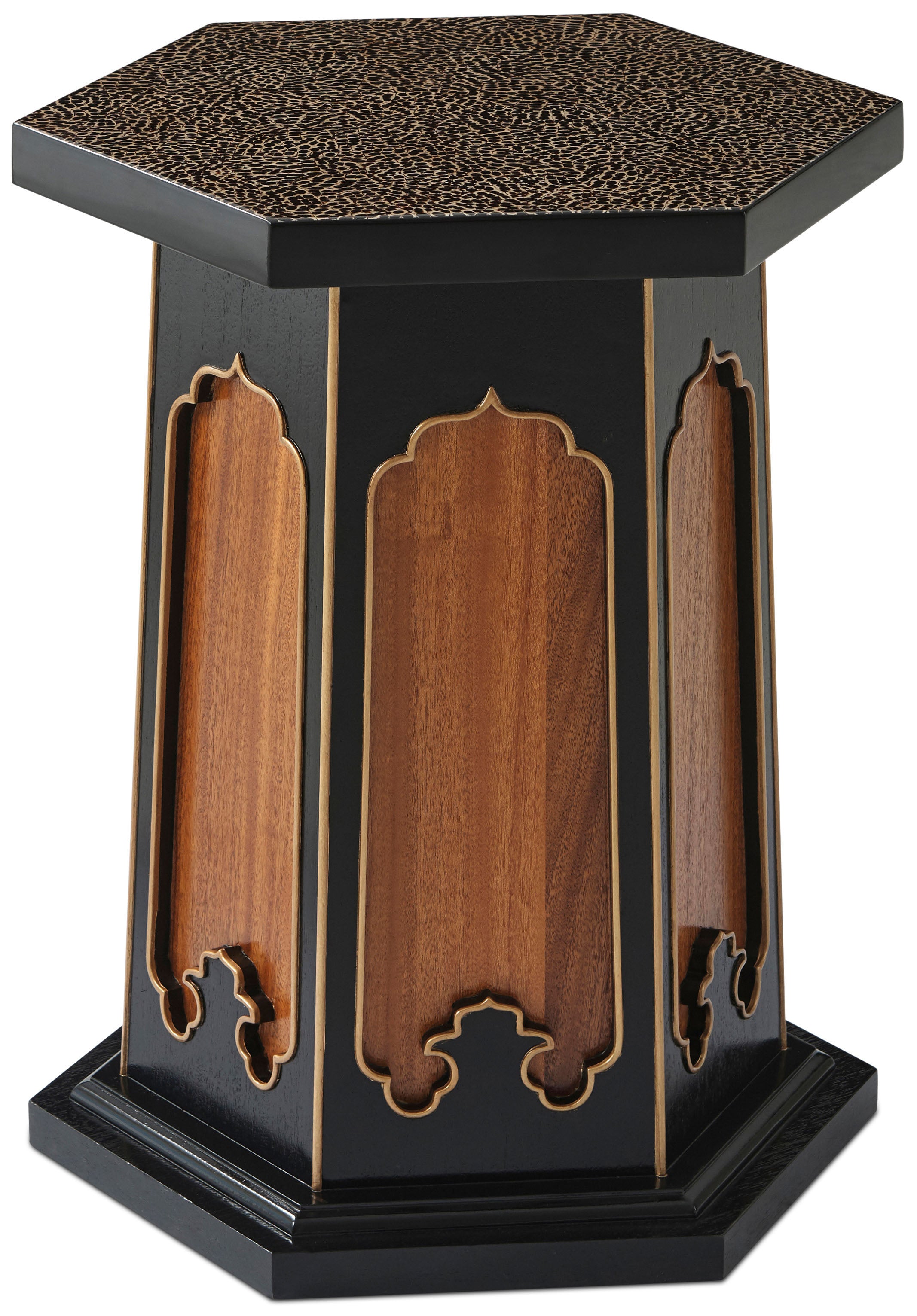 Catherine Side Table in Mahogany Veneer, Mahogany - Theodore Alexander