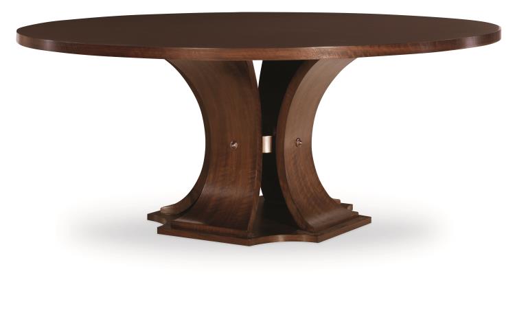 Sanford 72 " Round Dining Table - Brunette – Round Dining Tables by Century Furniture | Sutter & Vale
