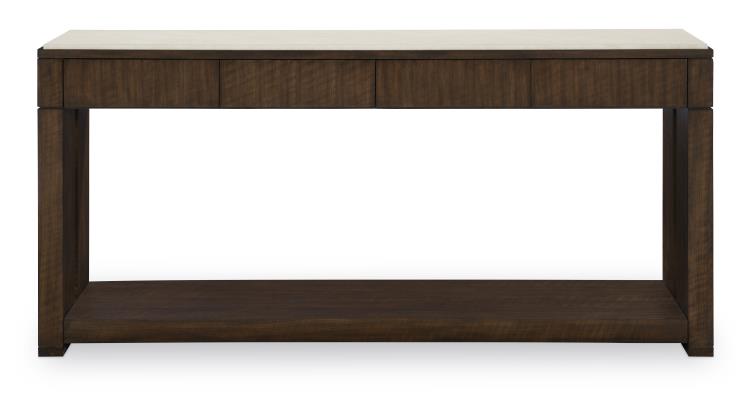 Warner Console Table With Stone Top - Brunette by Century Furniture