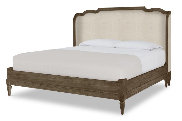 Nichole Upholstered Bed King 6/6 - Brown Rustic – Beds by Century Furniture | Sutter & Vale
