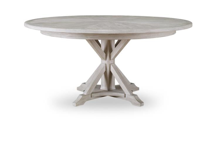 Collin 64" Round Dining Table - White Rustic – Dining Tables by Century Furniture | Sutter & Vale