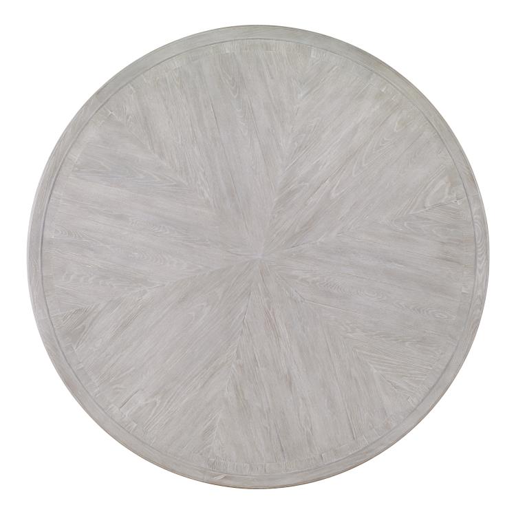 Collin 64" Round Dining Table - White Rustic – Dining Tables by Century Furniture | Sutter & Vale