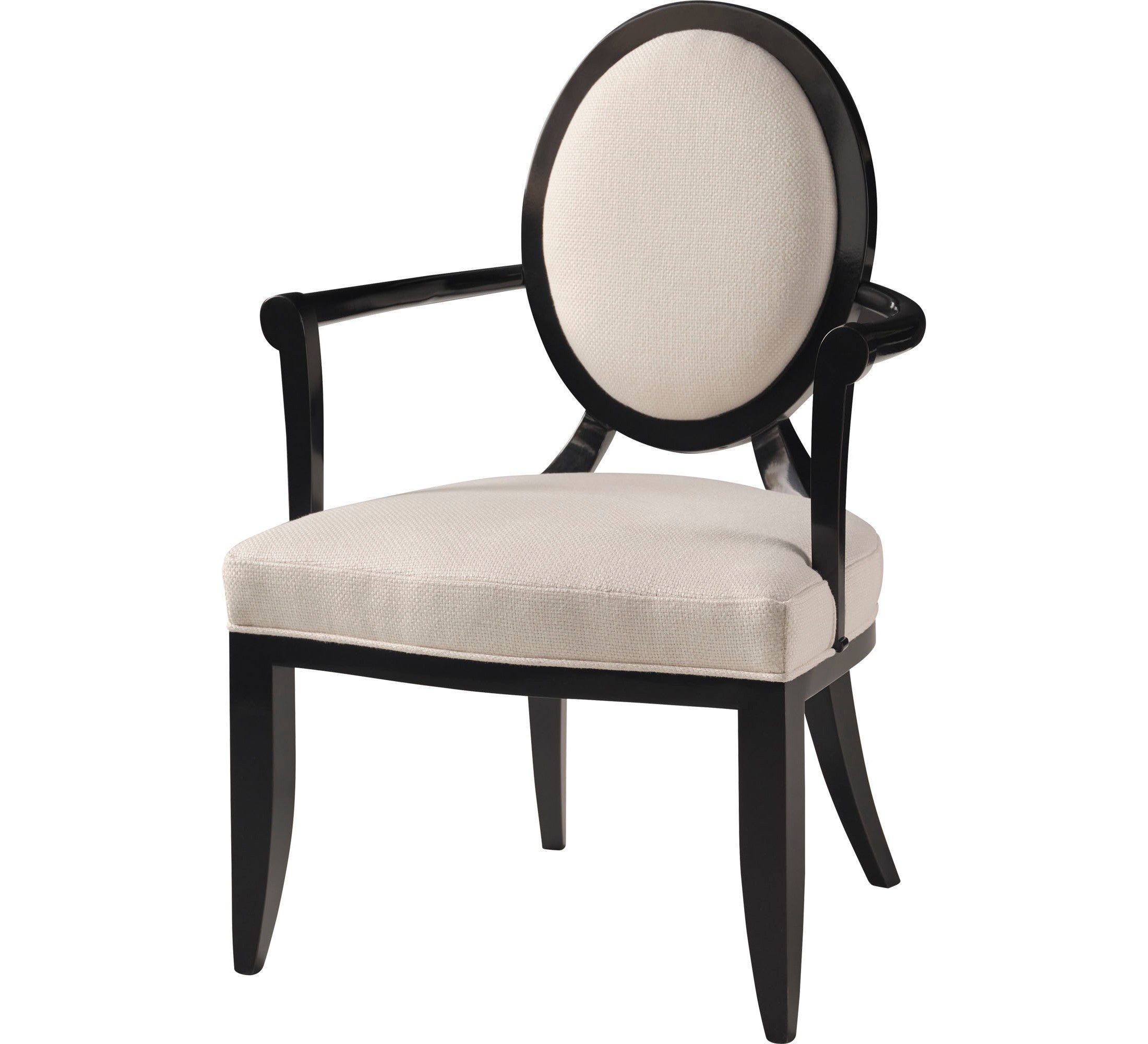 Oval X-Back Dining Arm Chair
