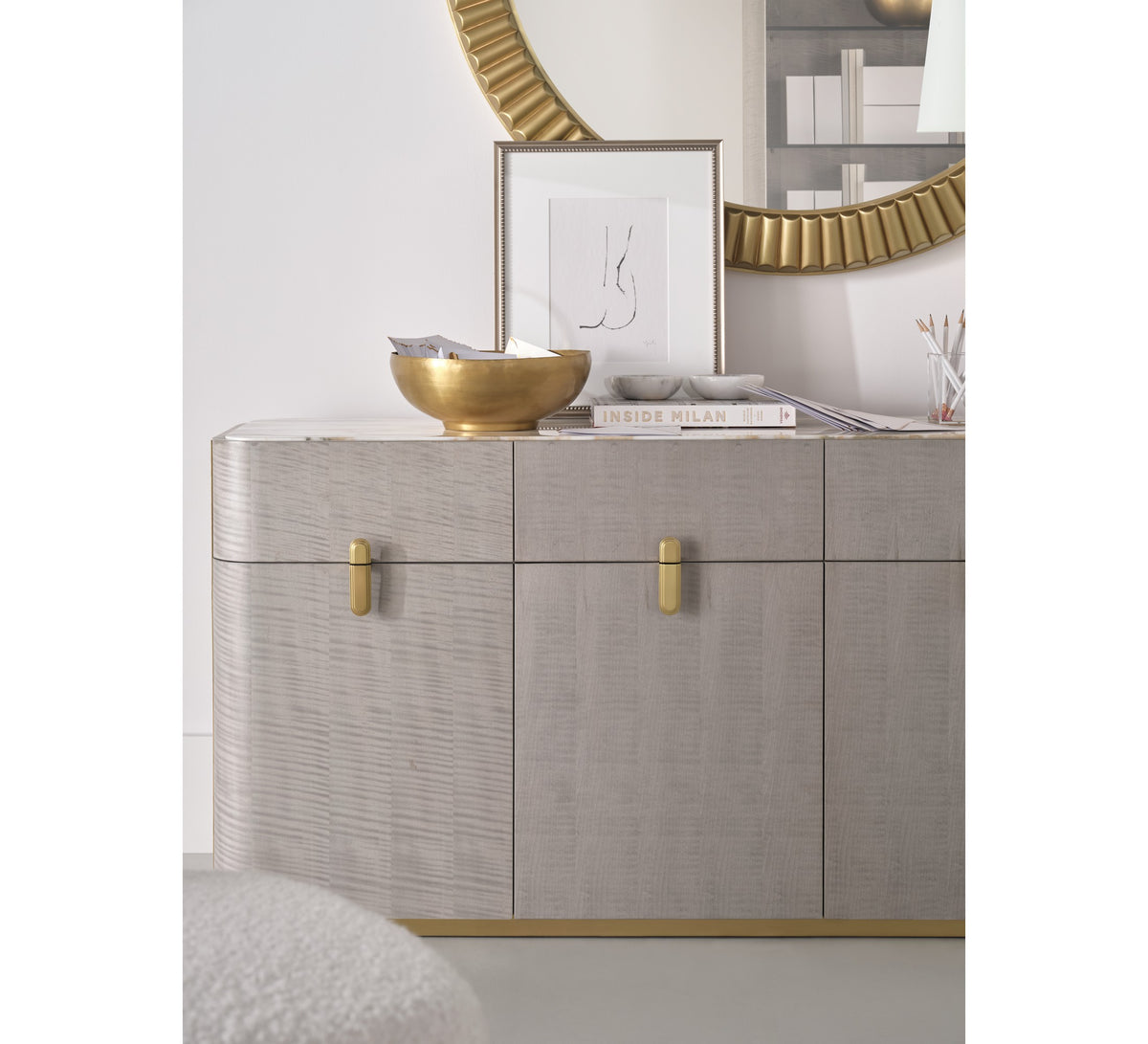 72" Wide 4 Door Credenza