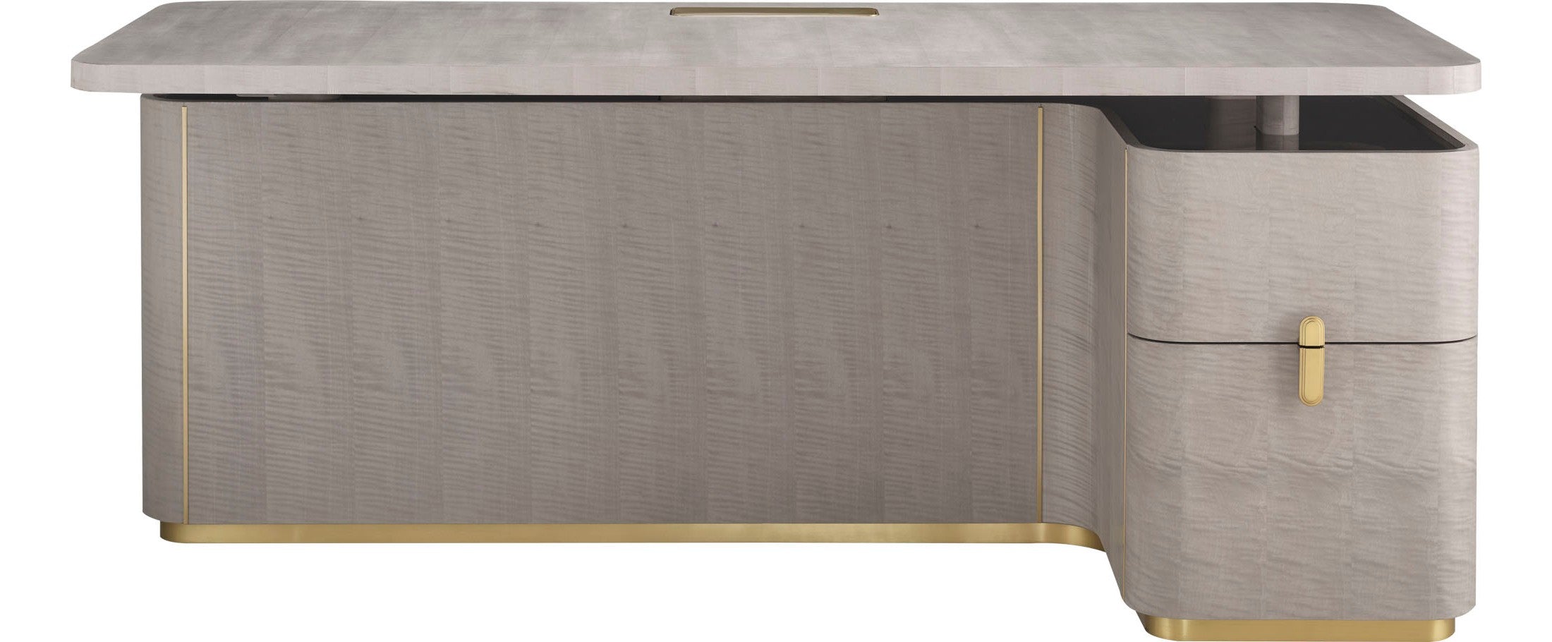 Fixed Height Desk with Wood Top