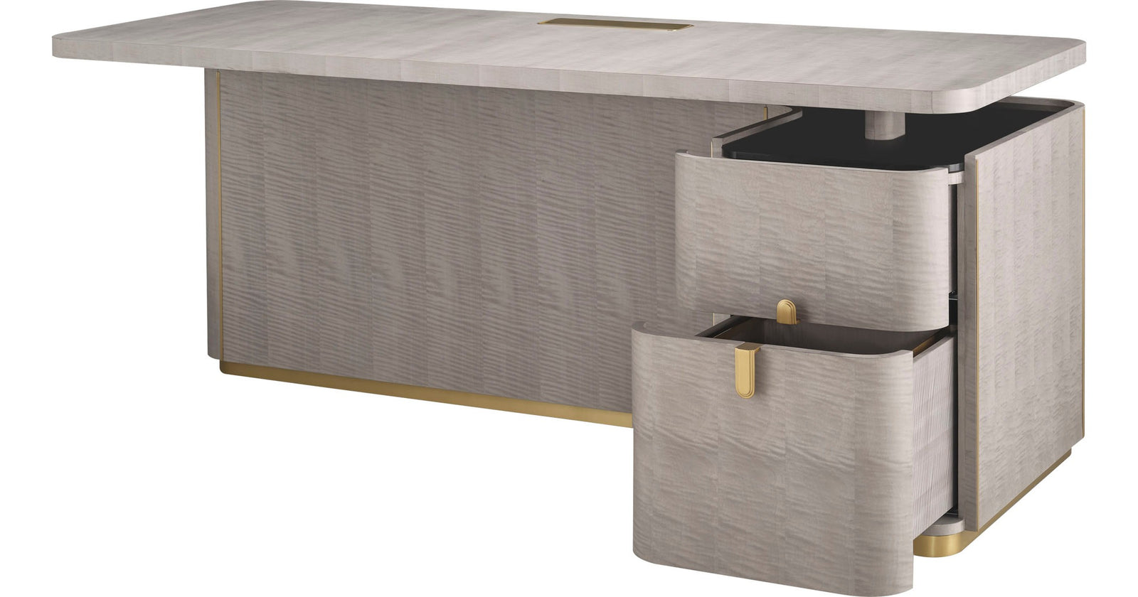 Fixed Height Desk with Wood Top
