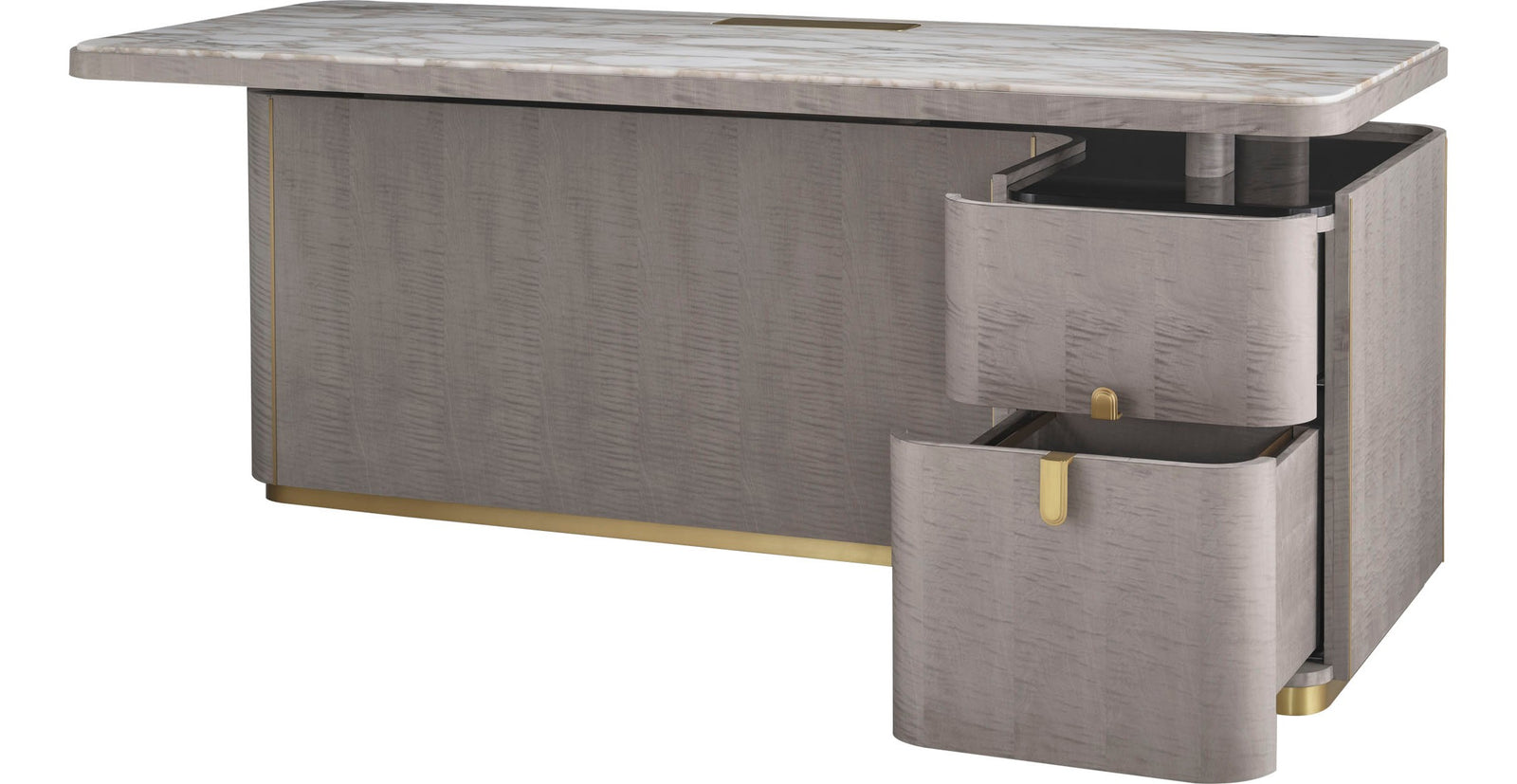Fixed Height Desk with Marble
