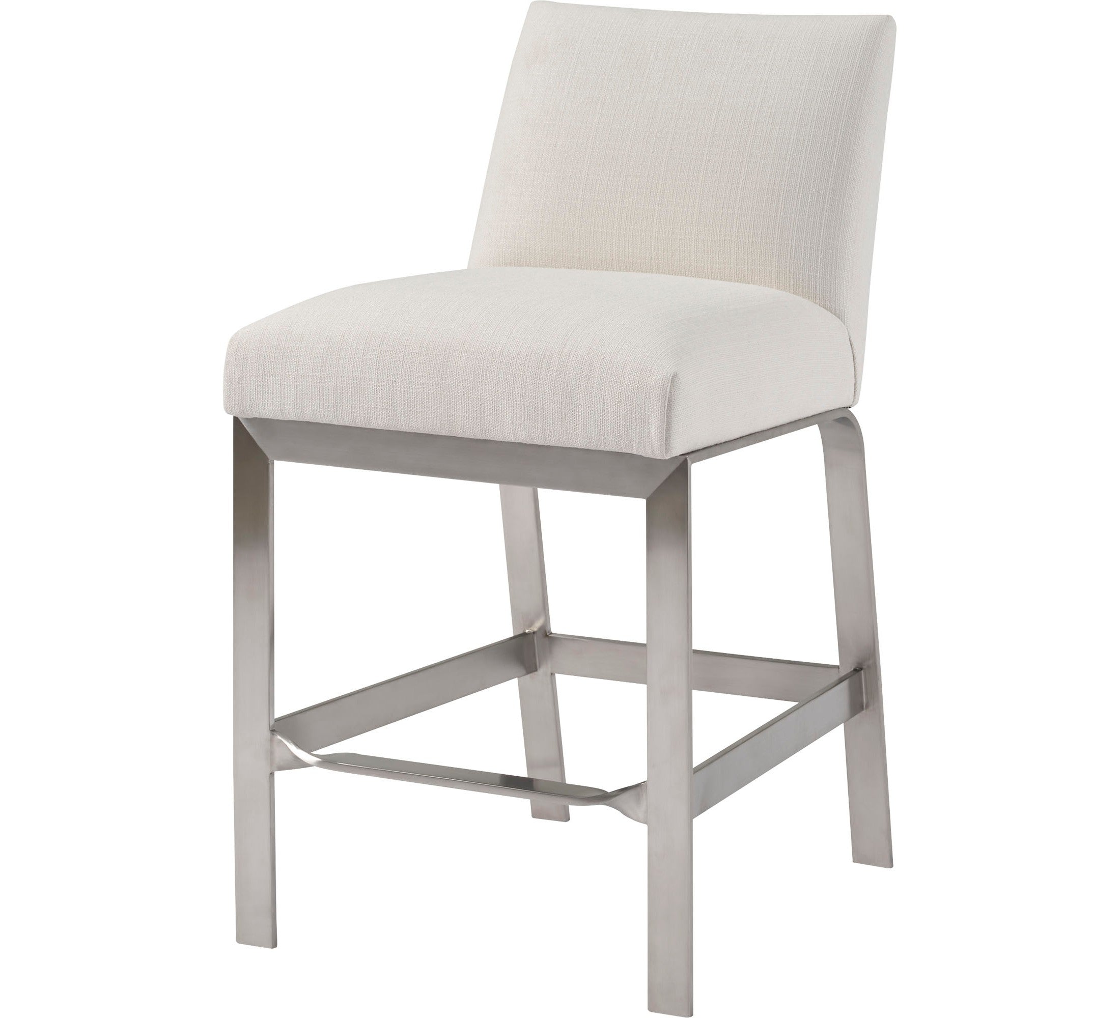 Zara Armless Counter Stool - Black Leather