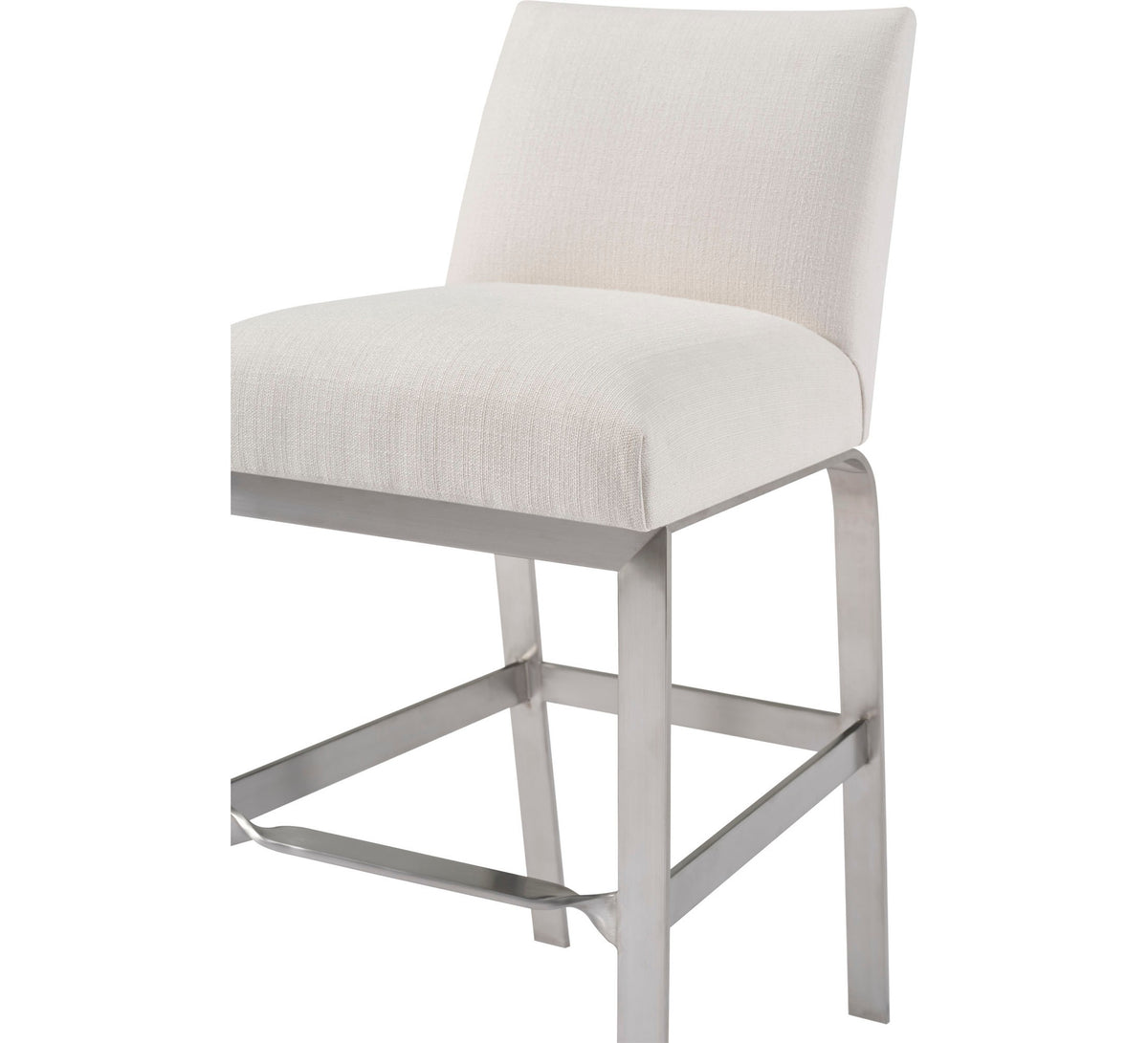 Zara Armless Barstool - Black Leather