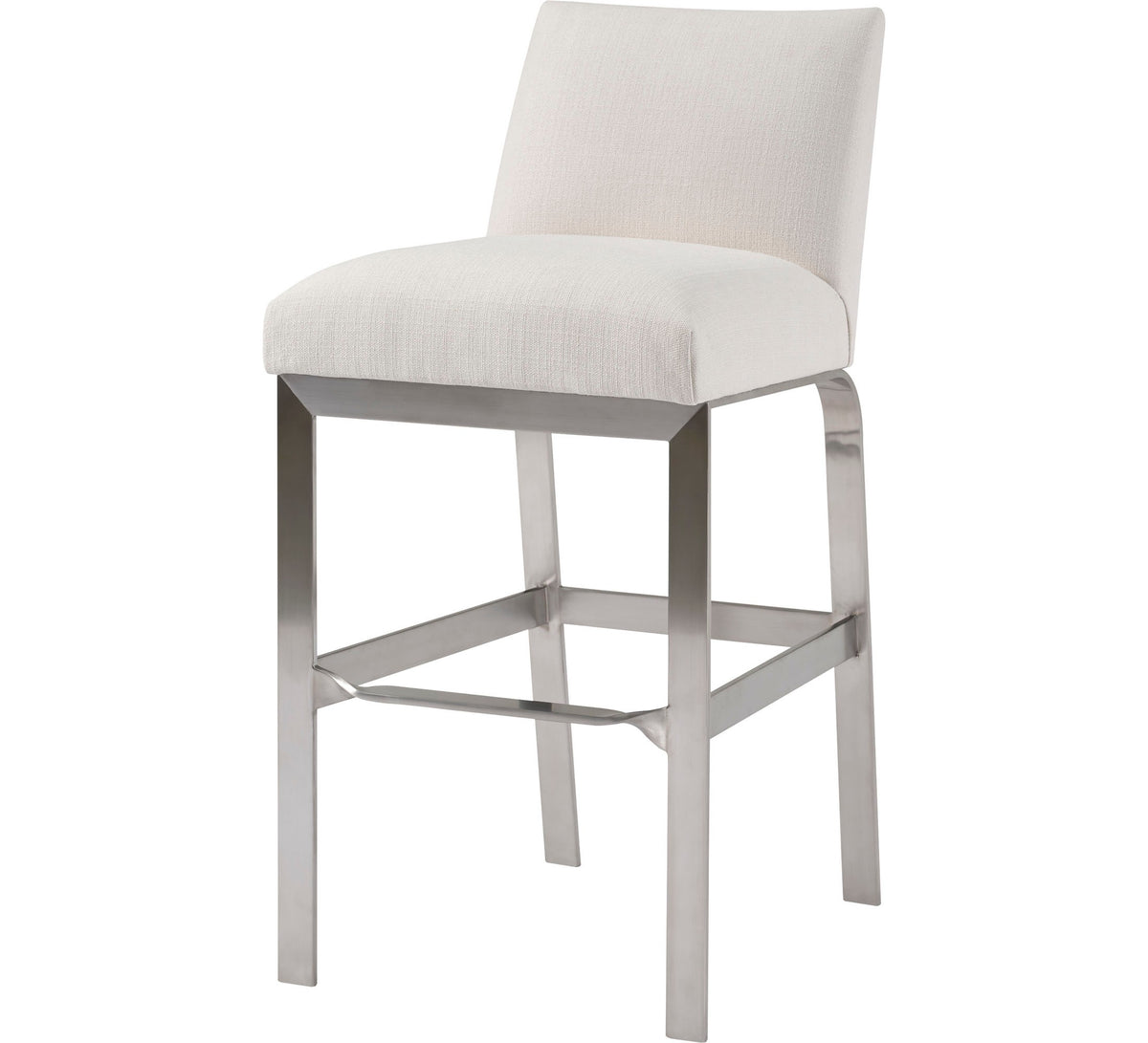 Zara Armless Barstool - Black Leather