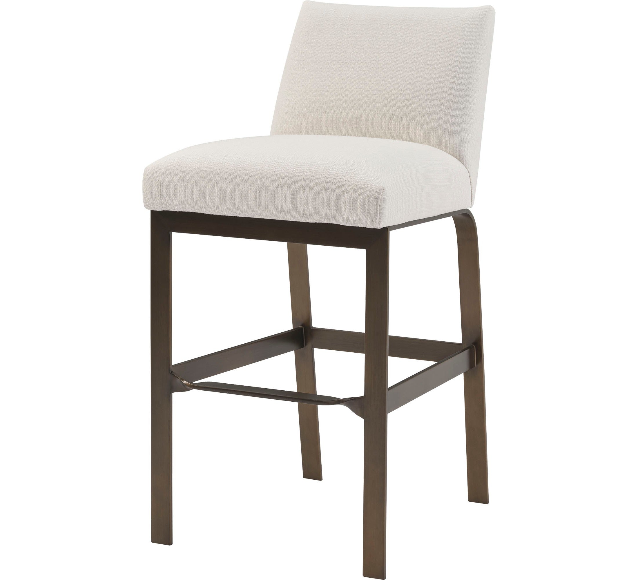 Ezra Armless Barstool - Black Leather