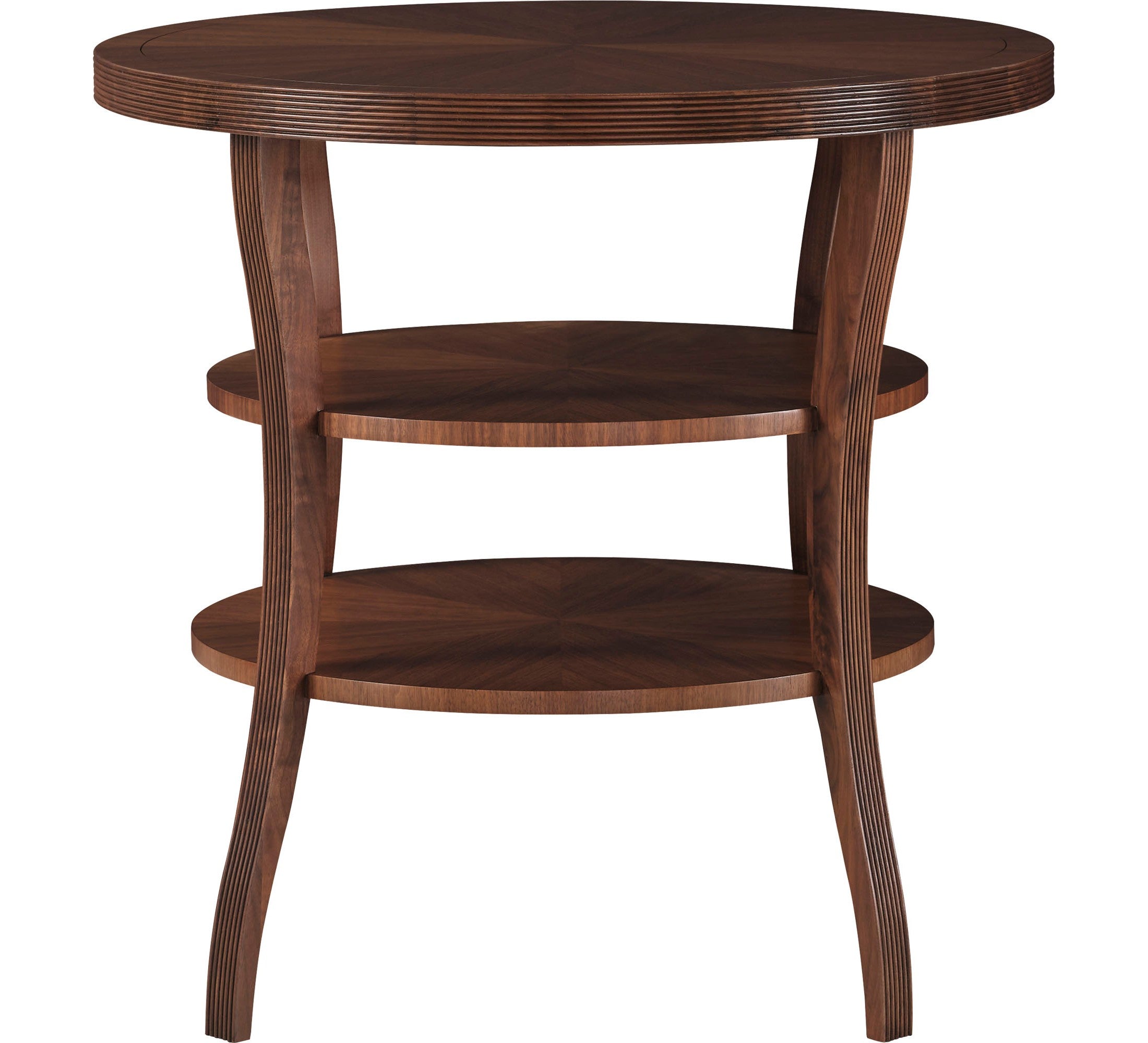 Round Tiered End Table