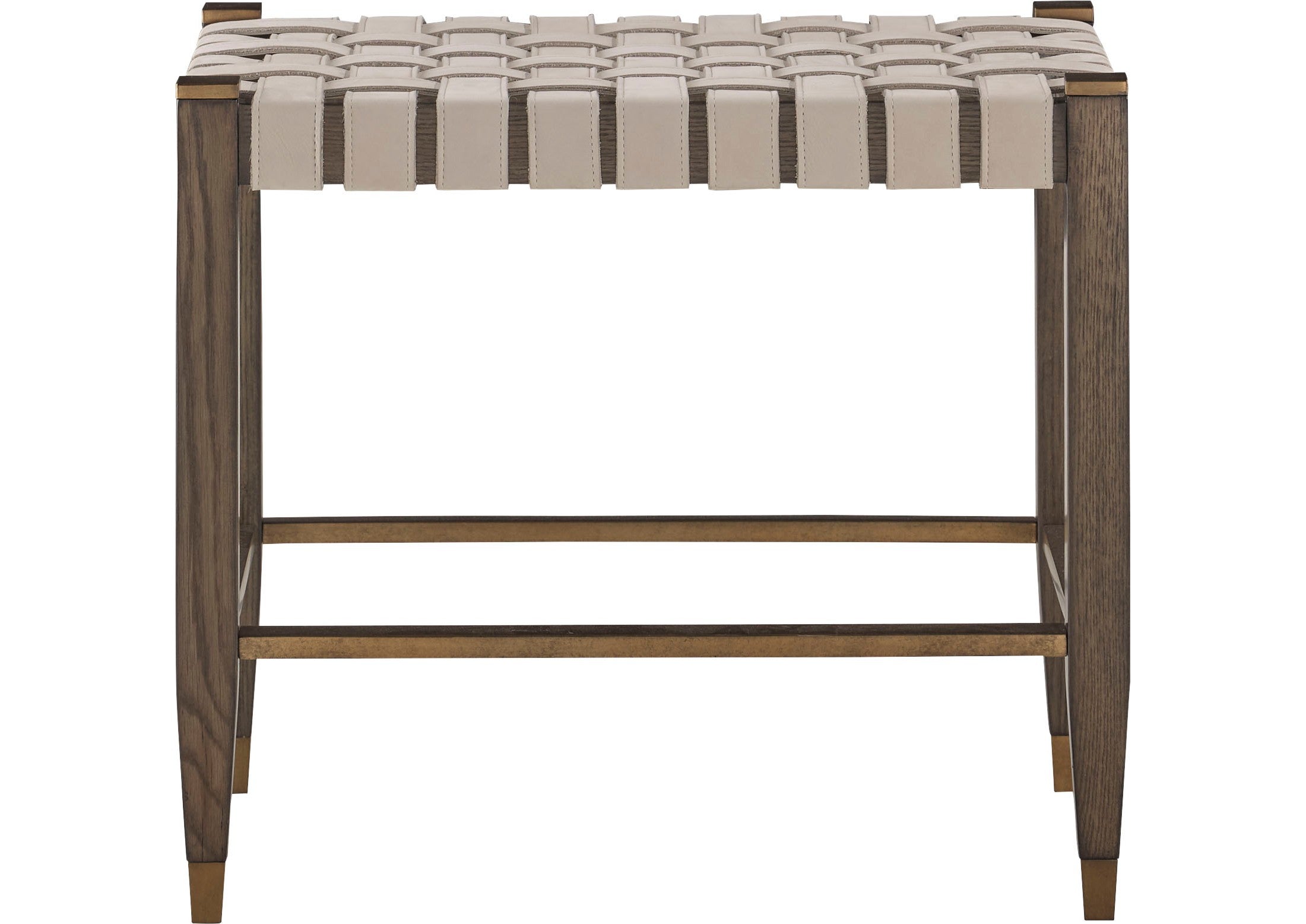 Woven Leather Bench