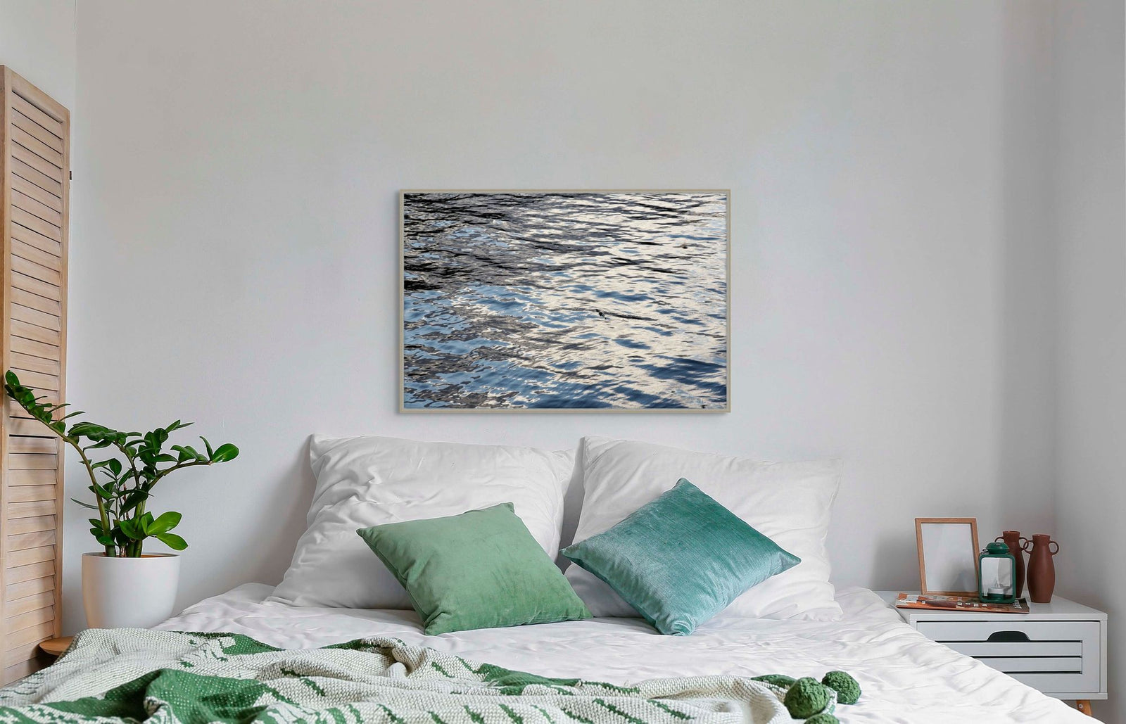 Blue and Silver Tigress 1 in a room