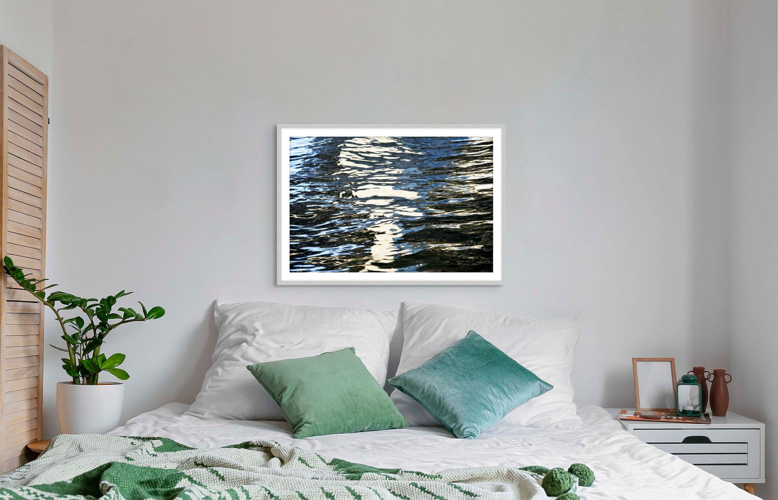 Ripples of Blue 1 in a room