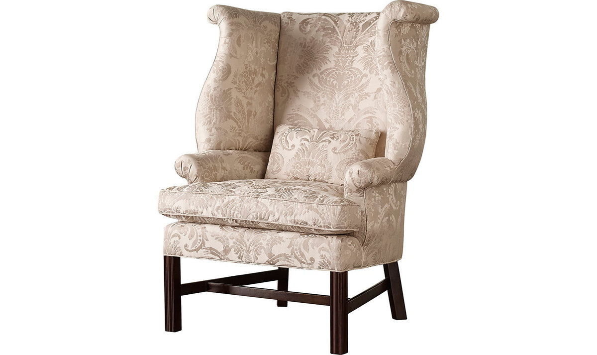 Chippendale Scrolled Wing Chair – Accent Chairs by Baker Furniture | Sutter & Vale