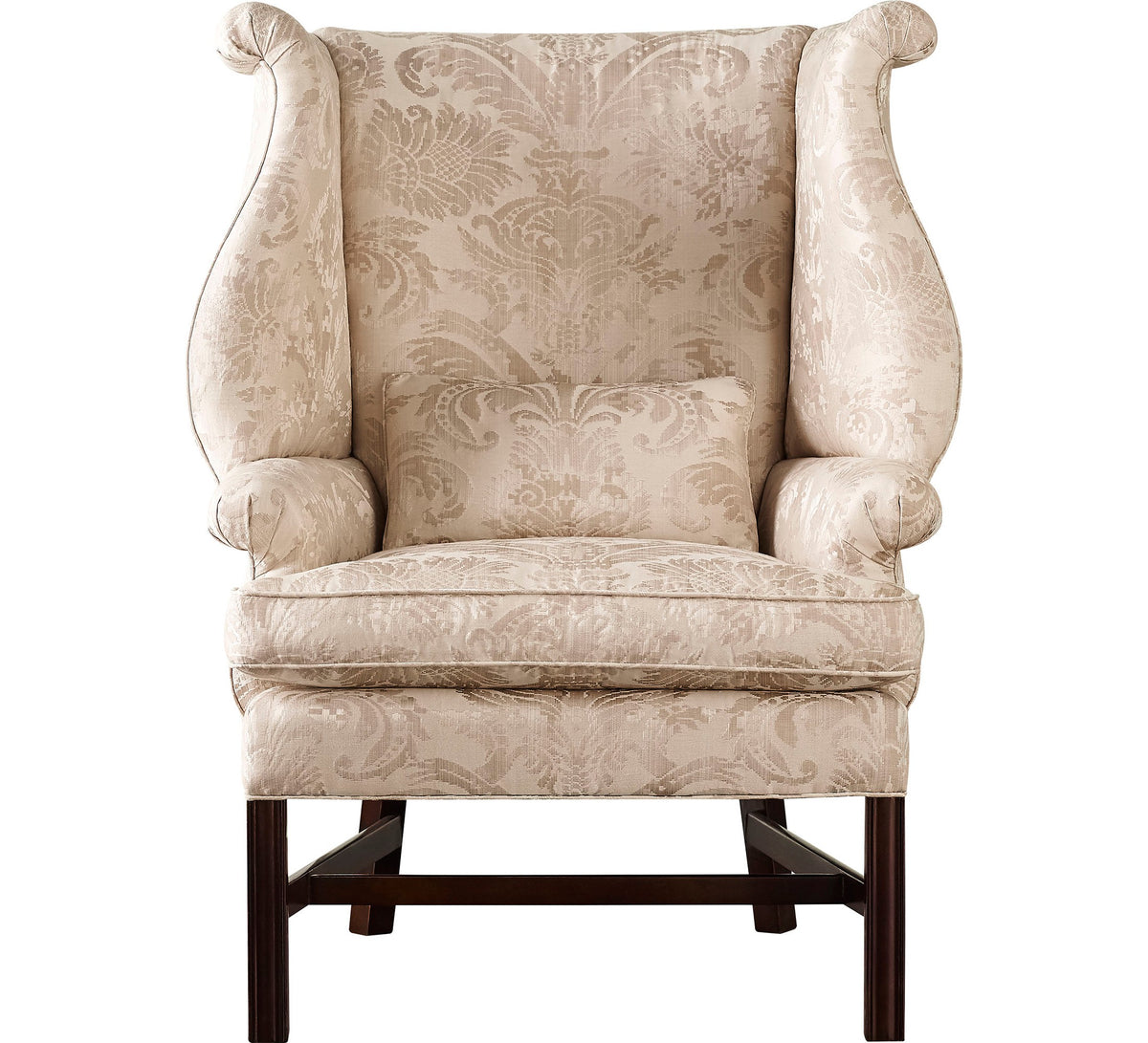 Chippendale Scrolled Wing Chair