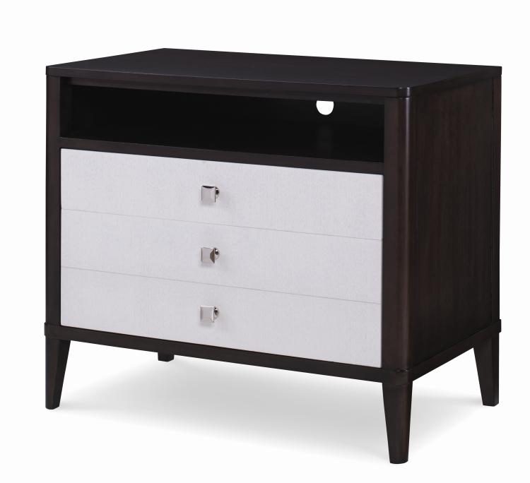Aria Three Drawer Nightstand - Brownstone/Oxford White – Nightstands by Century Furniture | Sutter & Vale